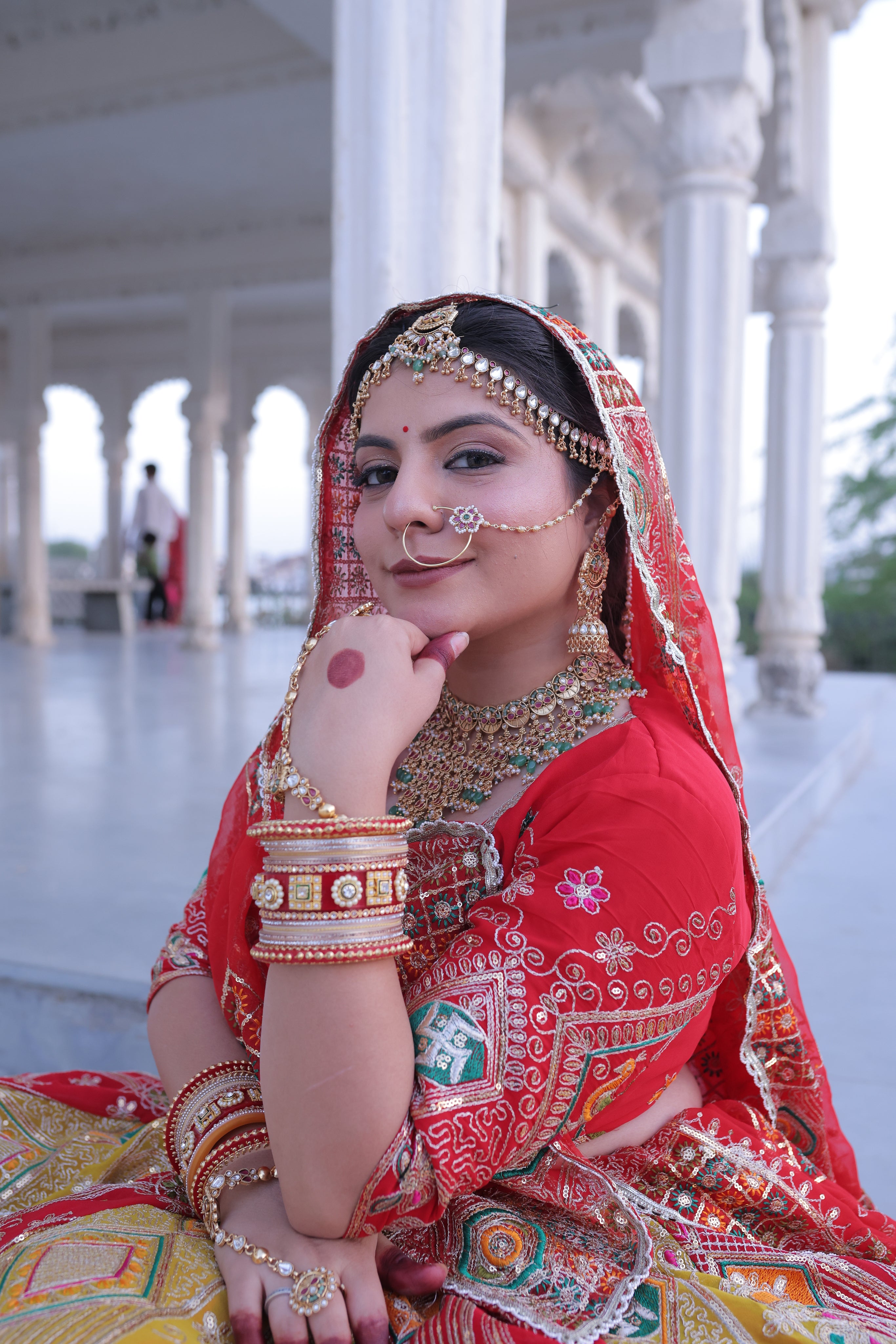 Red Noorkali Lehenga for Women | Designer Bridal Lehenga