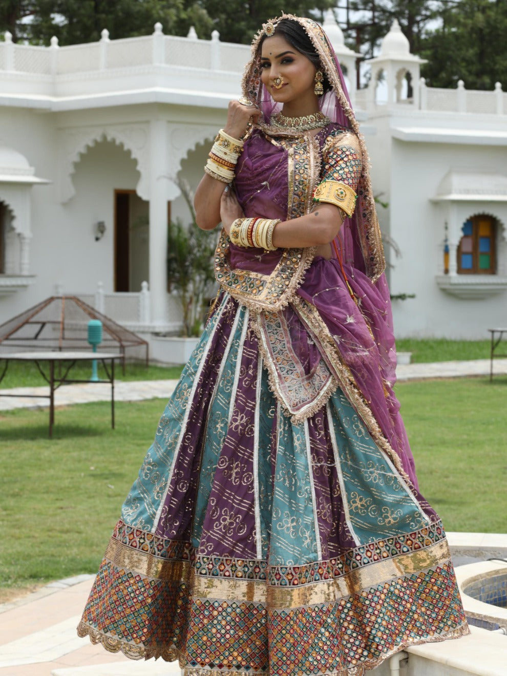 Royal Multi-Color Rajwadi Lehenga | Radhika Boutique