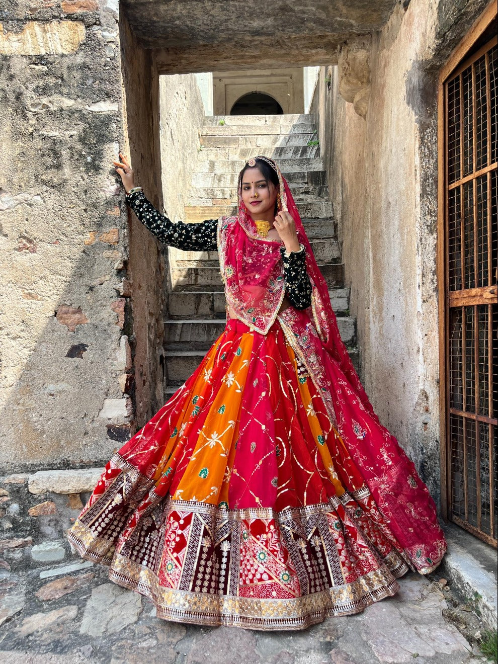 Gaji Silk Handwork Lehenga – Customizable Bridal & Festive Wear | Radhika Boutique