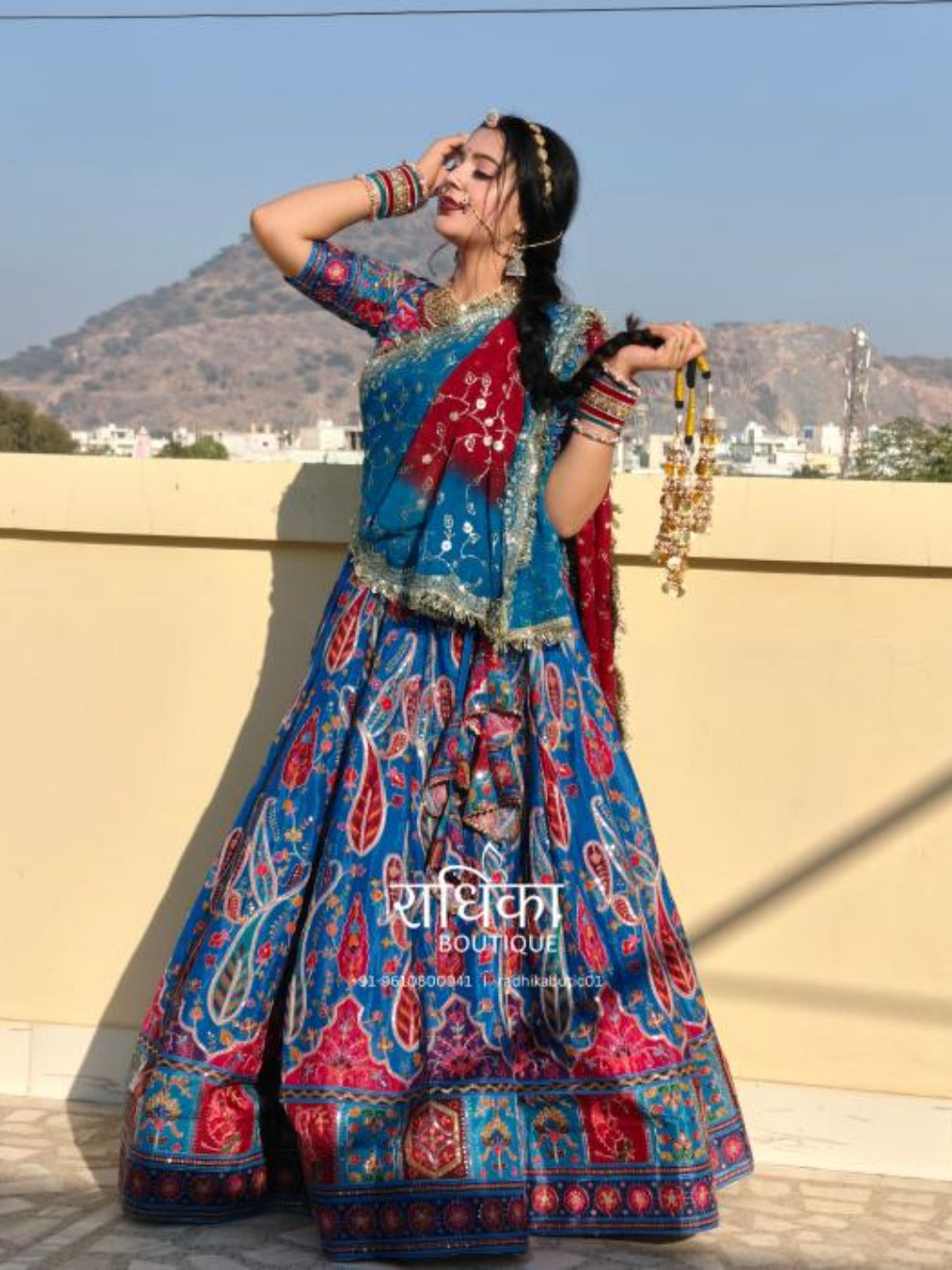 Blue Multicolor Traditional Lehenga for Women | Radhika Boutique