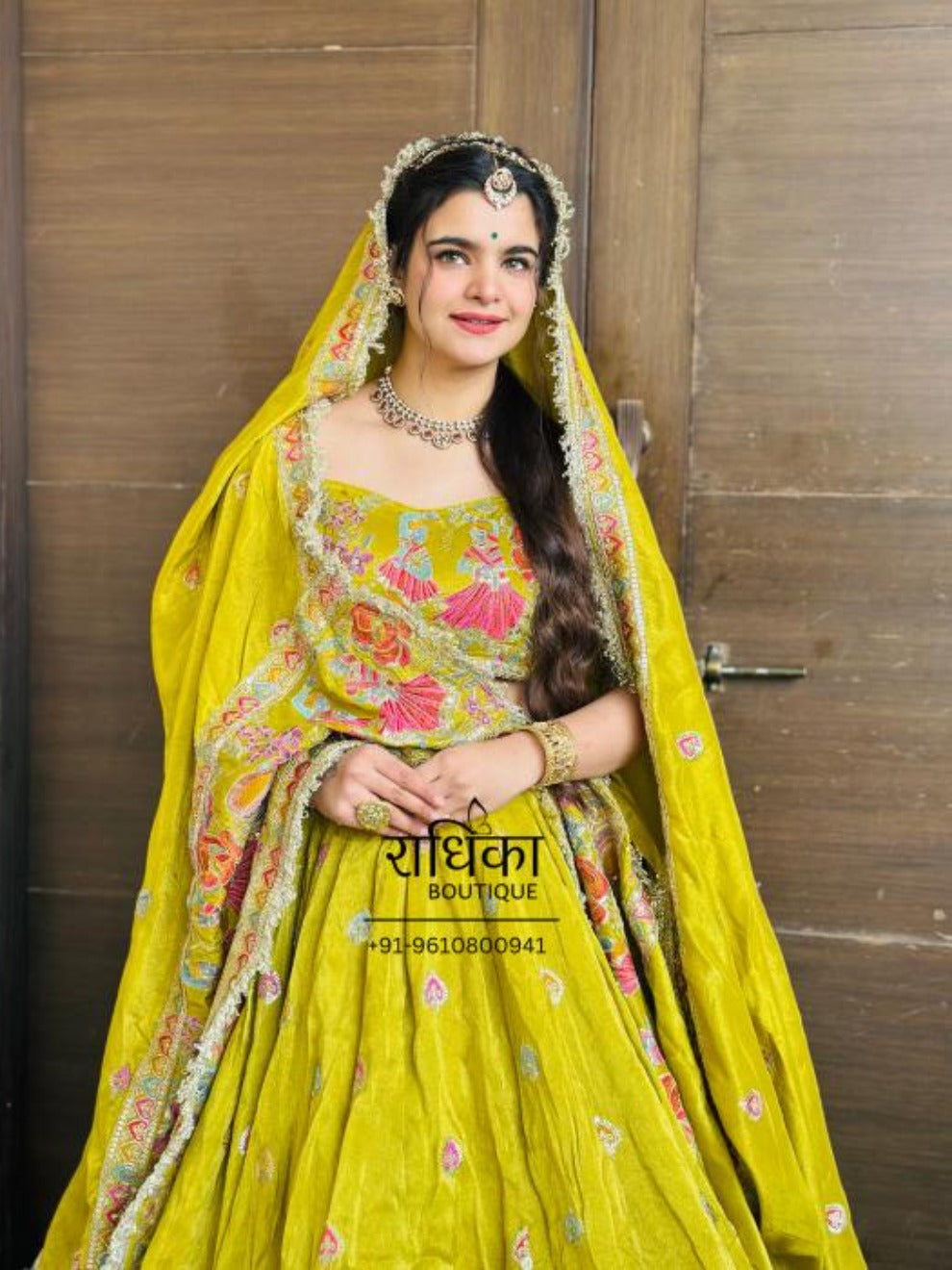 Radhika Boutique Mustard Yellow Embroidered Lehenga – Designer Festive & Wedding Wear