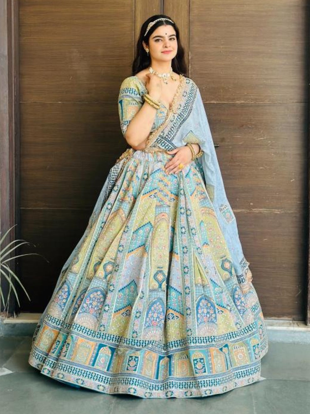 Pastel Multi-Print Designer Lehenga | Elegant Ethnic Wear by Radhika Boutique