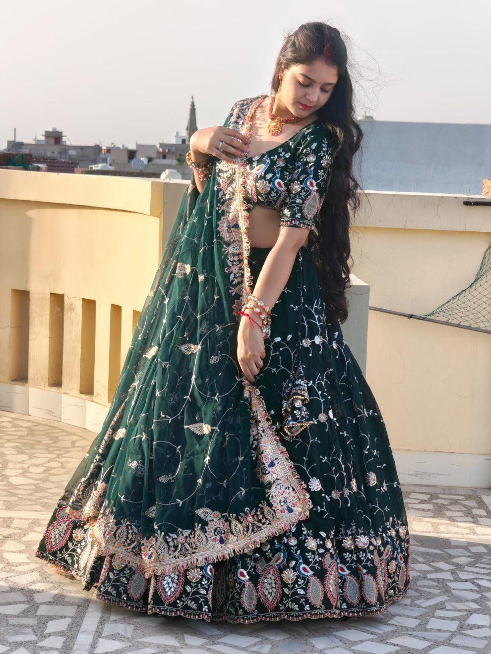 Designer Embroidered Lehenga with Full Flair| Radhika Boutique