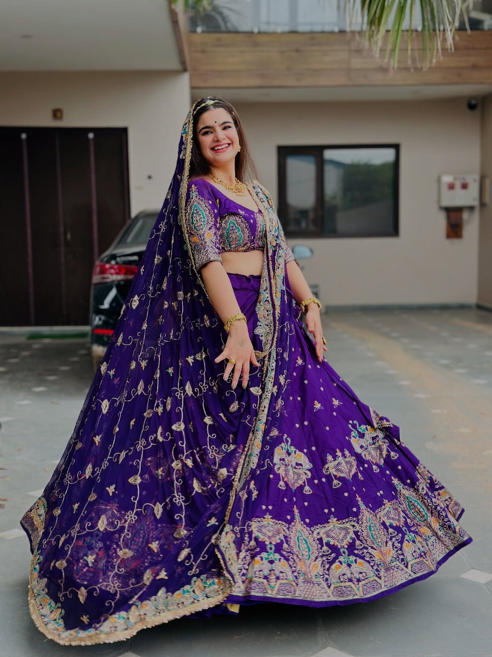 Purple Heavy Embroidered Lehenga – Premium Bridal & Festive Wear | Radhika Boutique