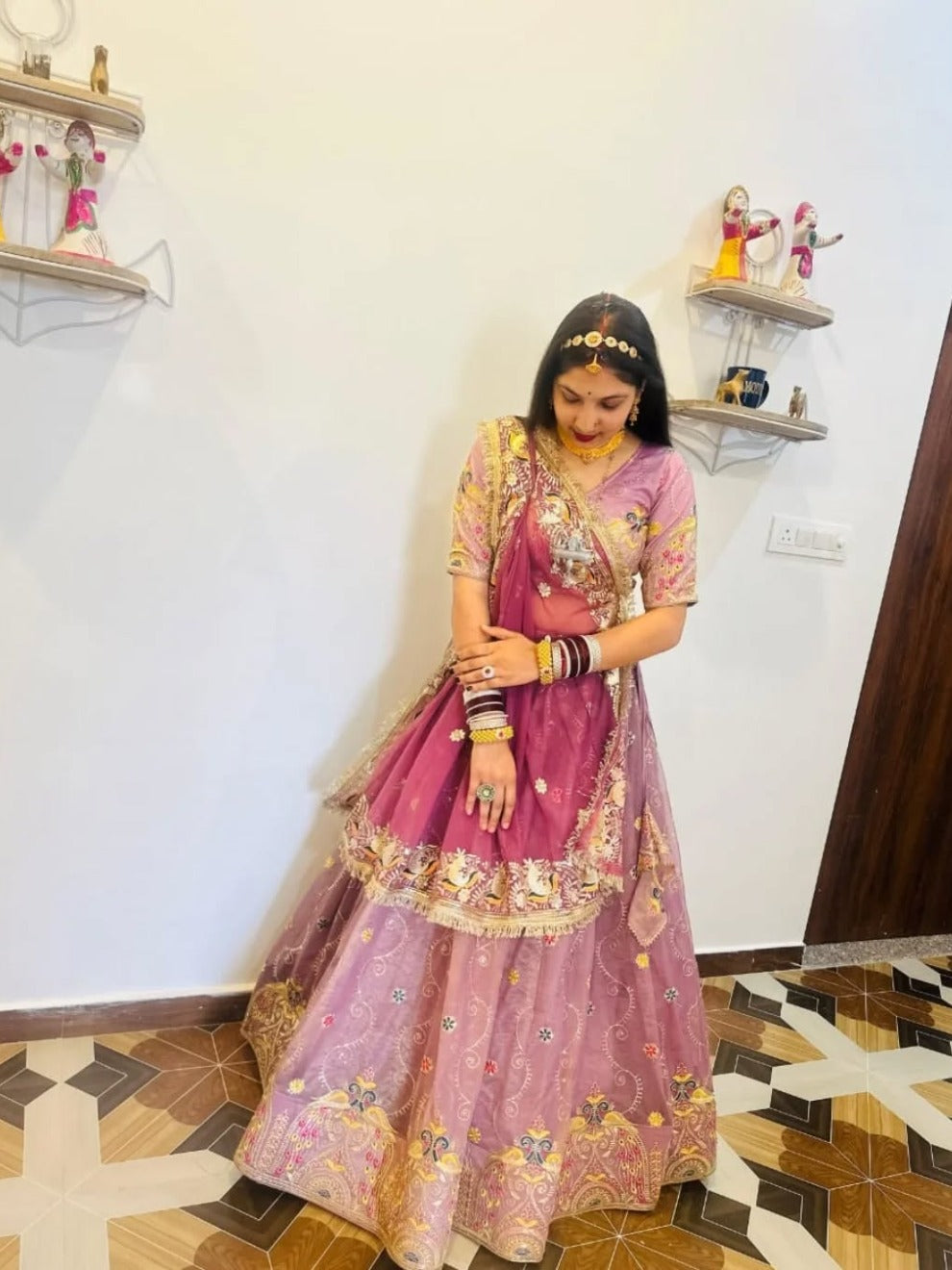 Blush Regal Embroidered Lehenga | Radhika Boutique