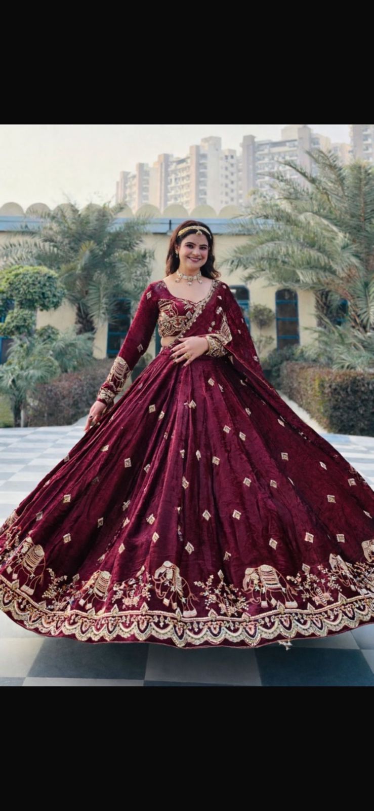 Saiyara Velvet Lehenga – Designer Wedding Lehenga in Multiple Colours