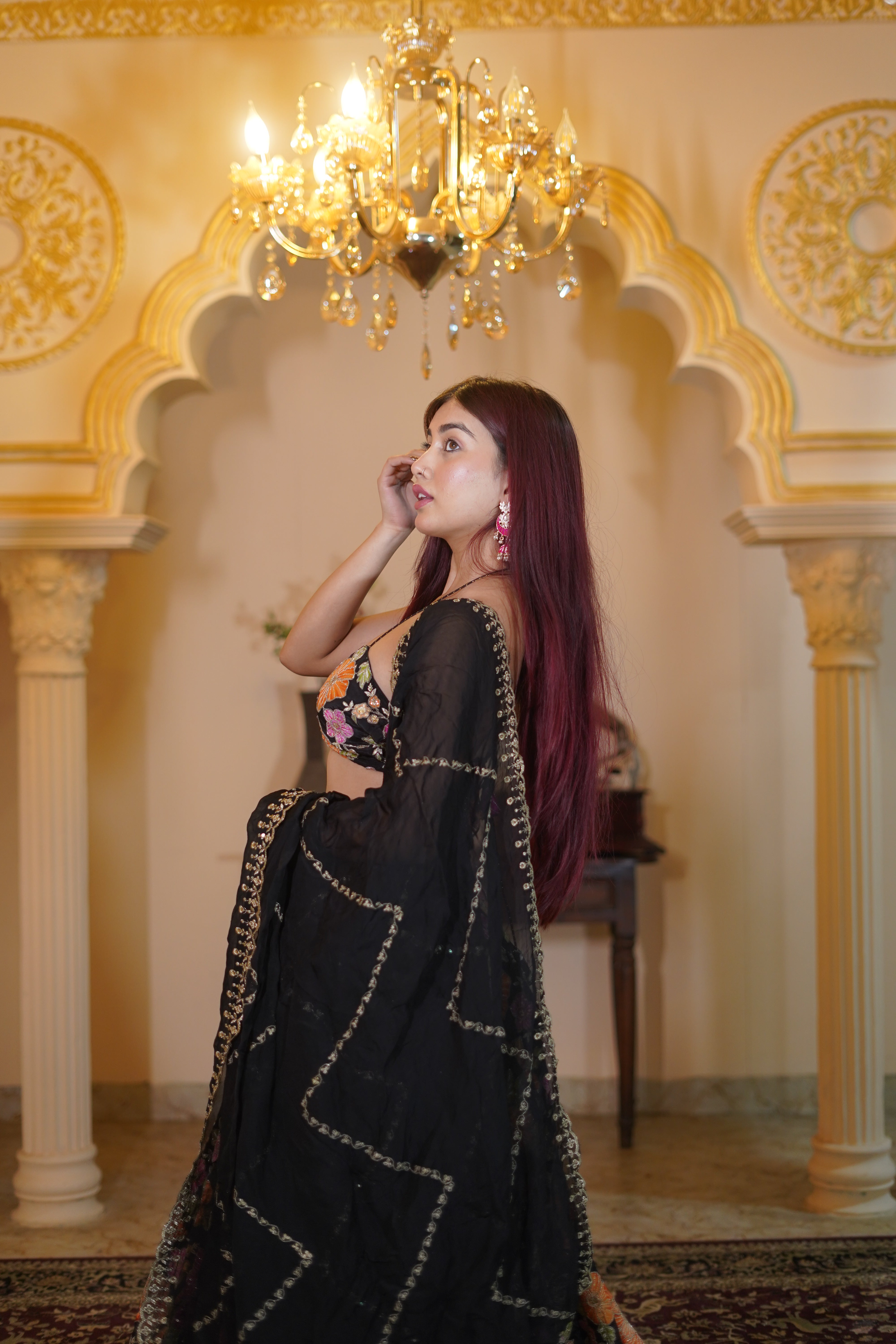 Heer Lehenga – Elegant Floral Black Designer Lehenga for Wedding & Festive Wear