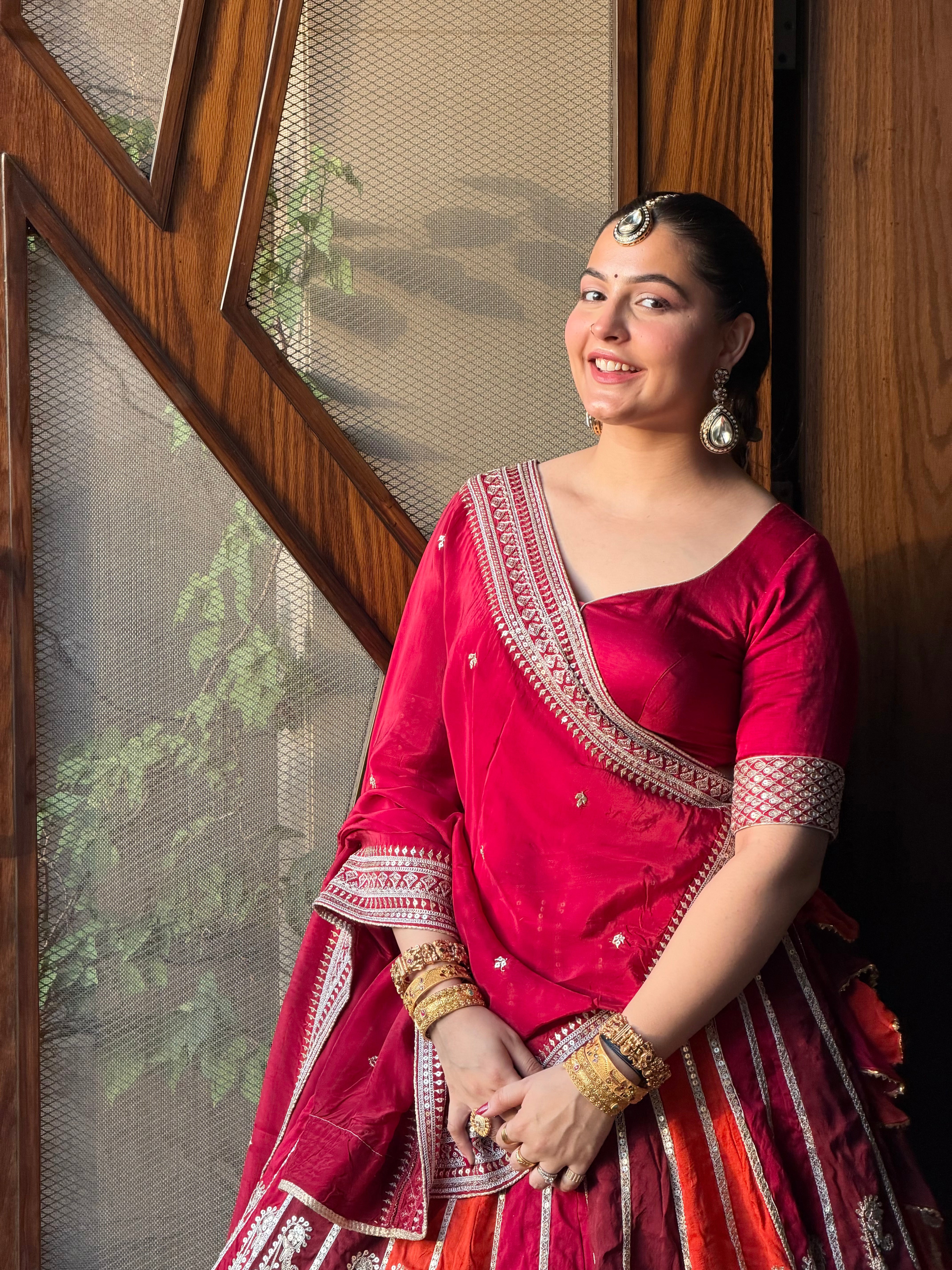 Sabyasachi Inspired Wine Pink Lehenga Choli for Wedding & Bridal Wear