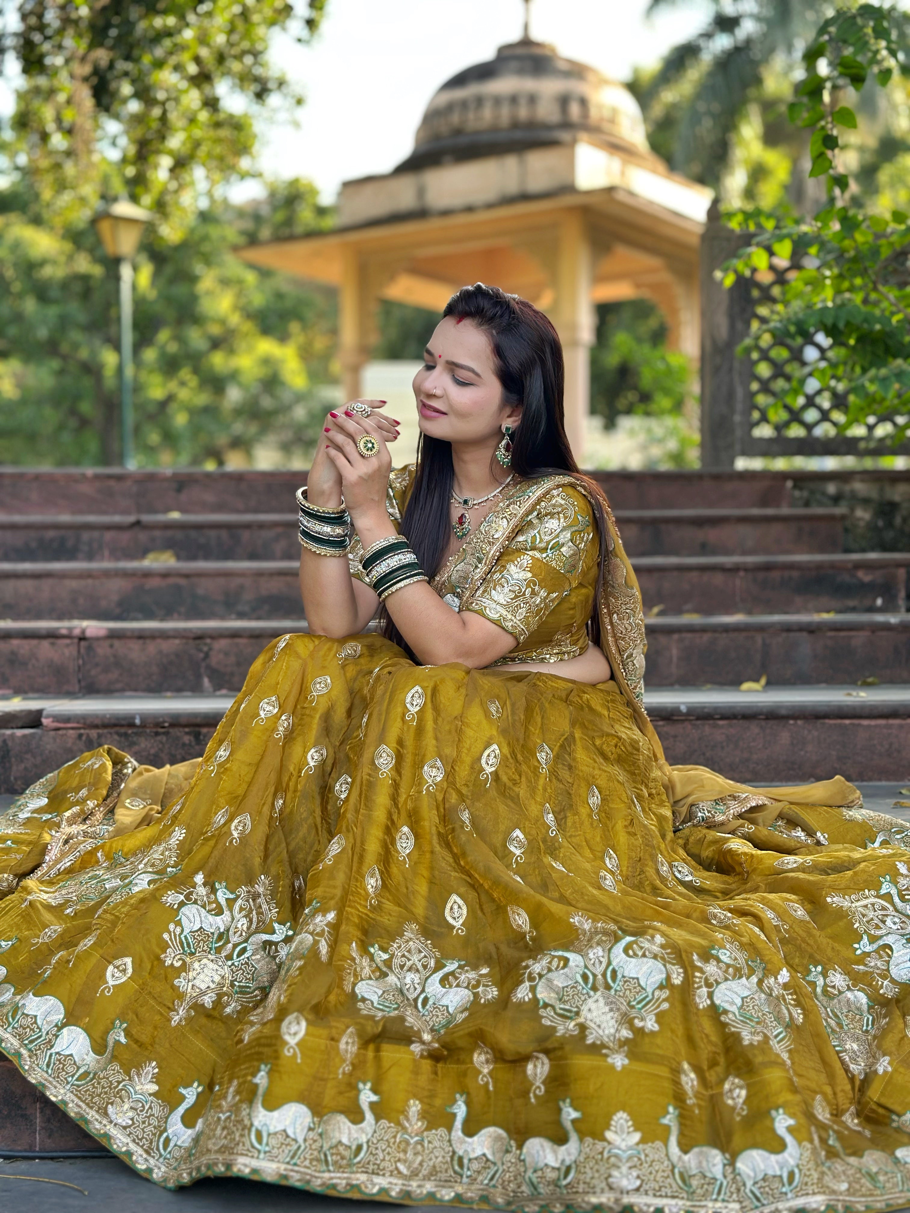 Baandi Catalog Lehenga in Femina Crush Fabric | Full Gher Party Wear Lehenga