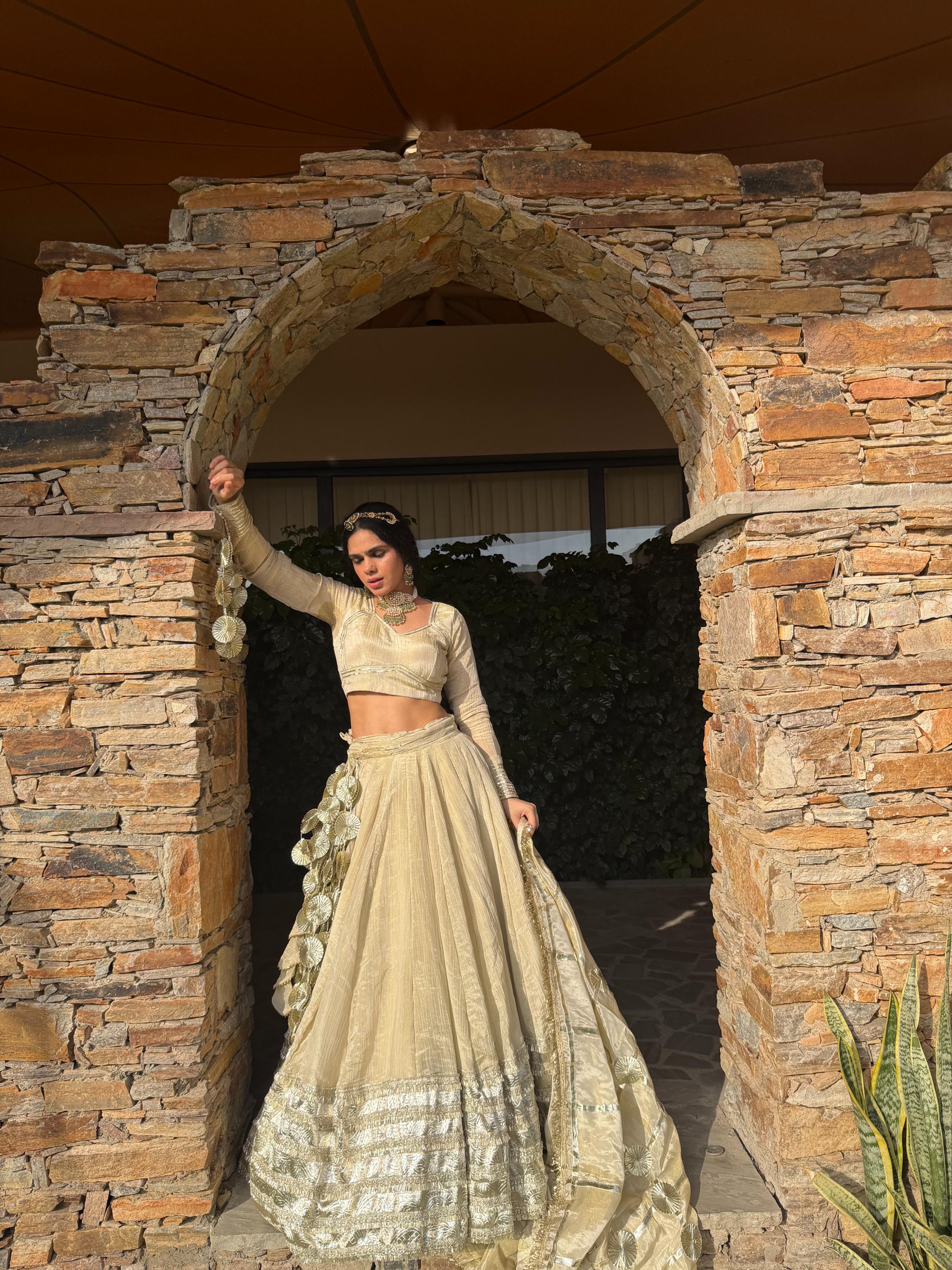 Karigari Luxury Ivory Wedding Lehenga with Fine Embroidery
