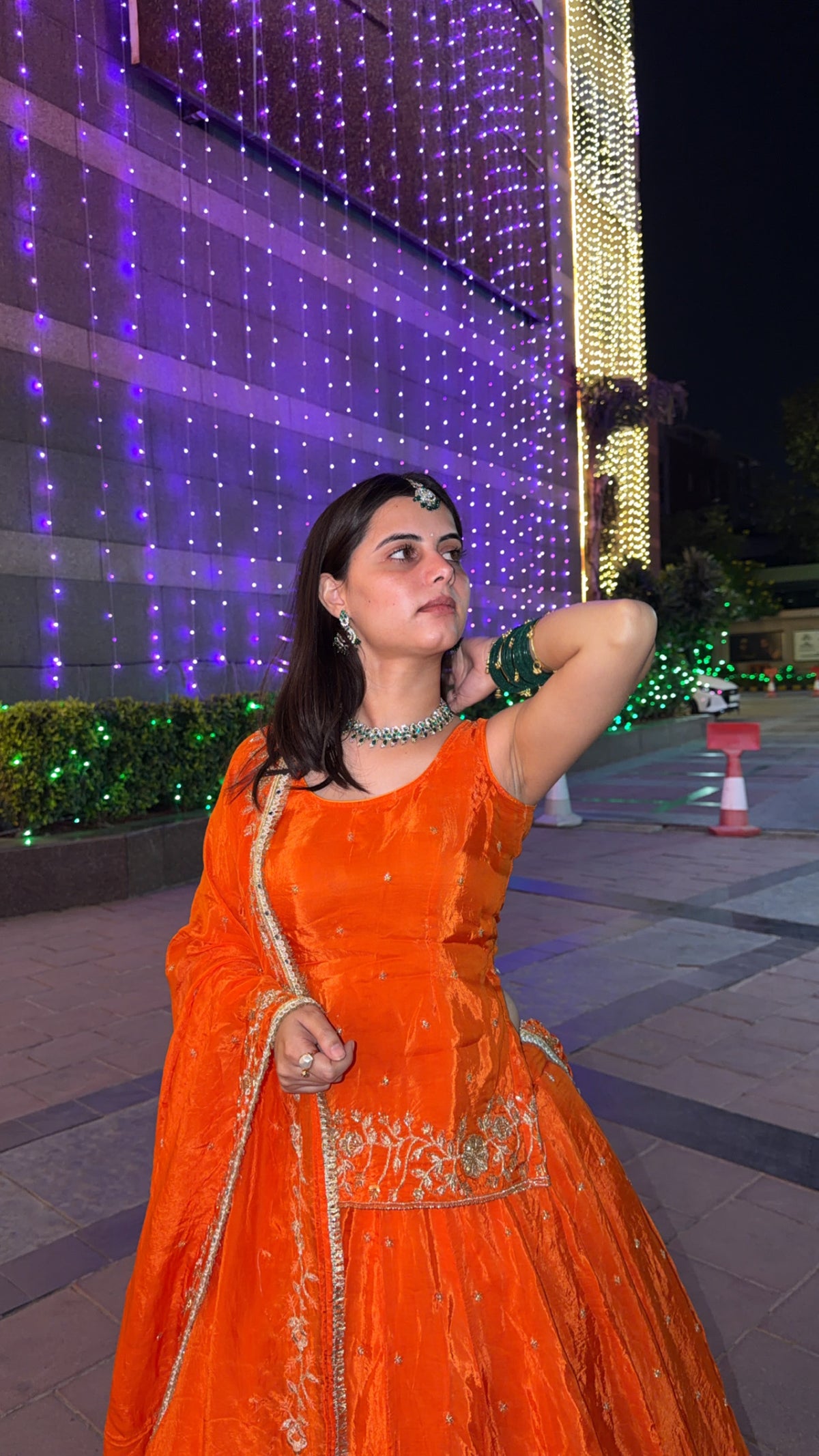 Nazakat 2.0 Orange Embroidered Lehenga | Radhika Boutique