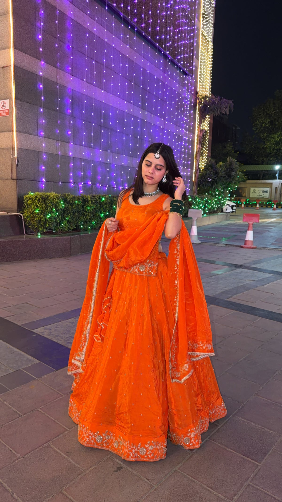 Nazakat 2.0 Orange Embroidered Lehenga | Radhika Boutique