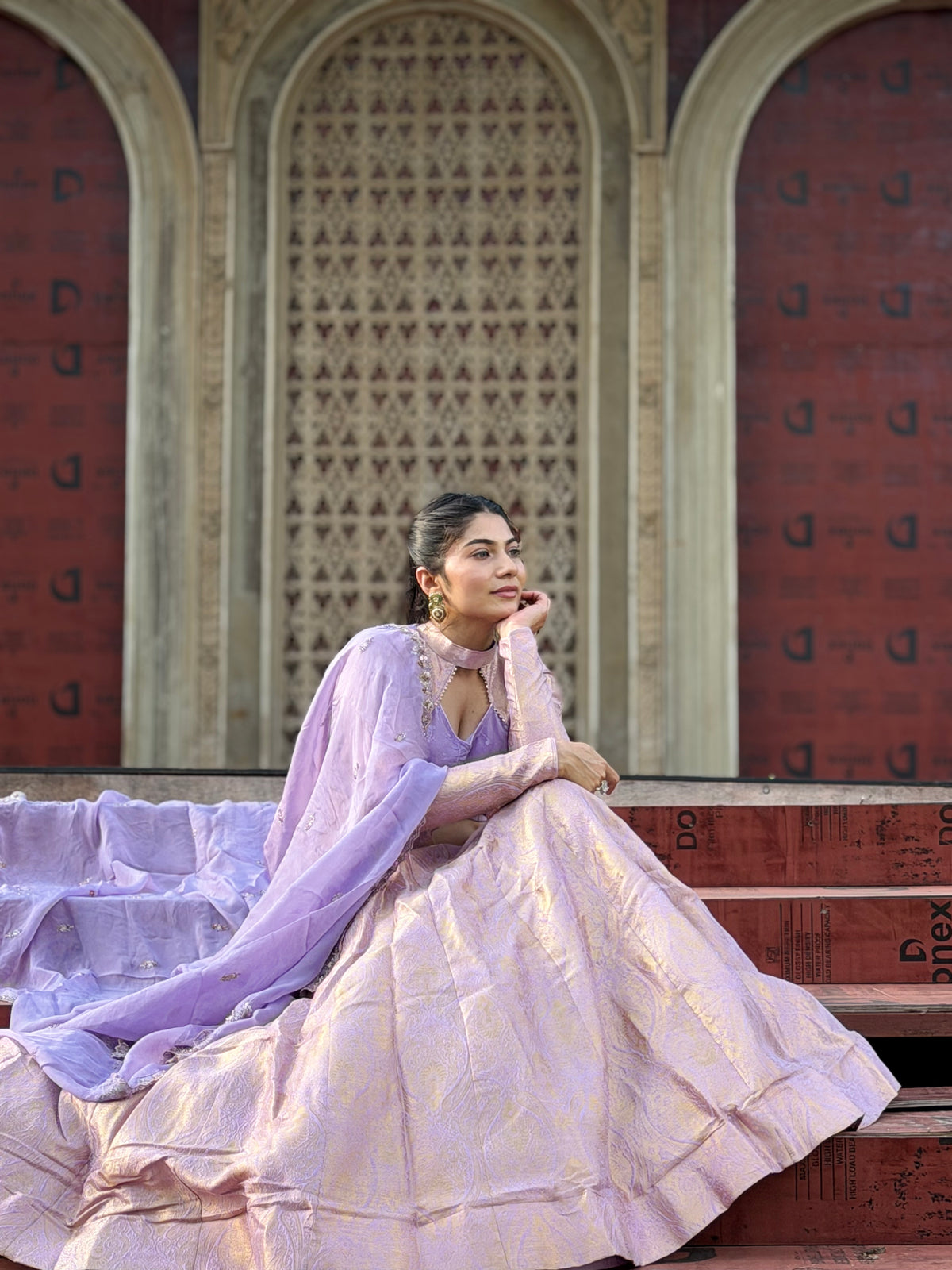 Kanjivaram Lehenga in Elegant Lavender & Pink | Radhika Boutique