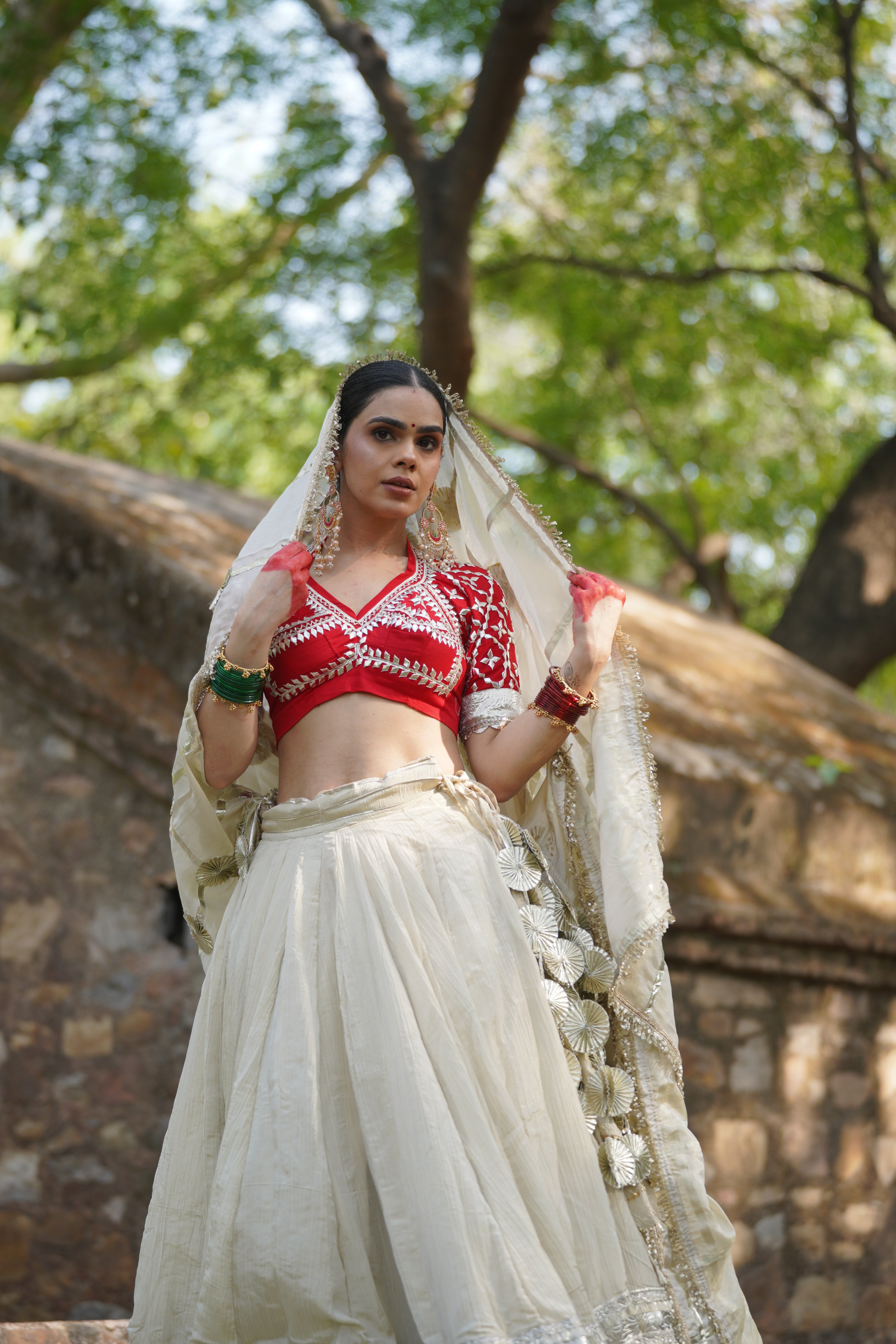 Karigari Luxury Ivory Wedding Lehenga with Fine Embroidery