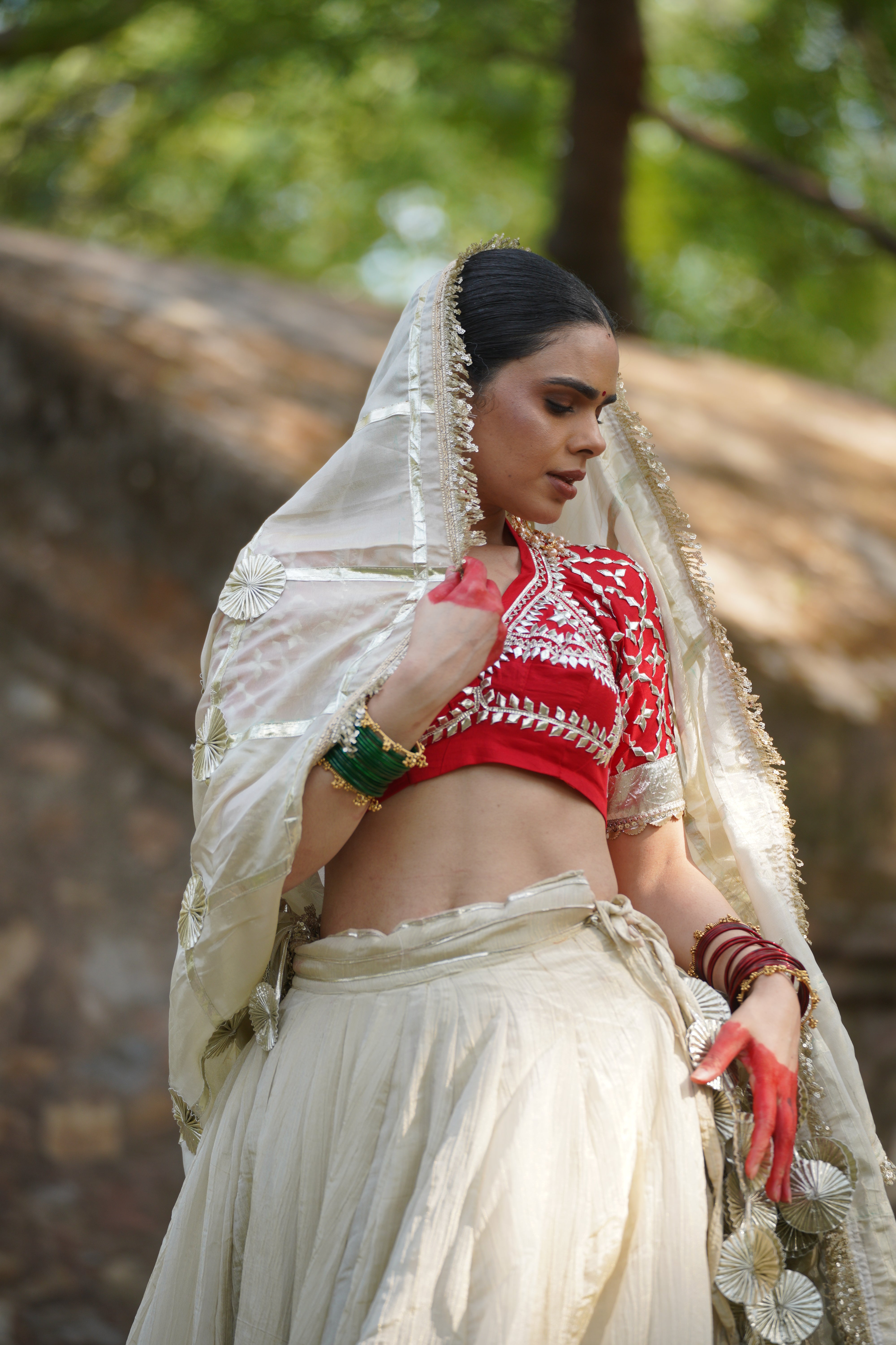 Karigari Luxury Ivory Wedding Lehenga with Fine Embroidery