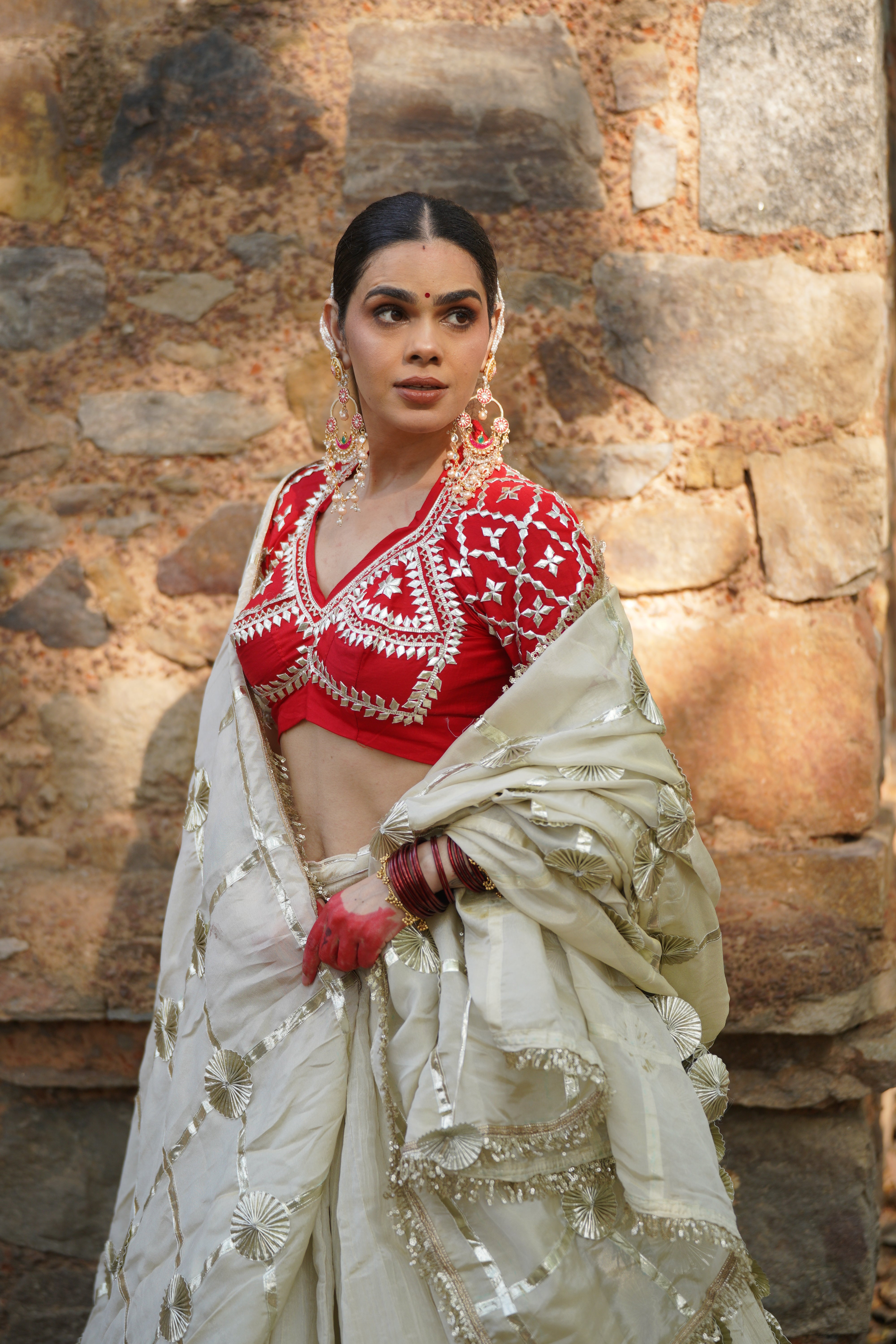 Karigari Luxury Ivory Wedding Lehenga with Fine Embroidery
