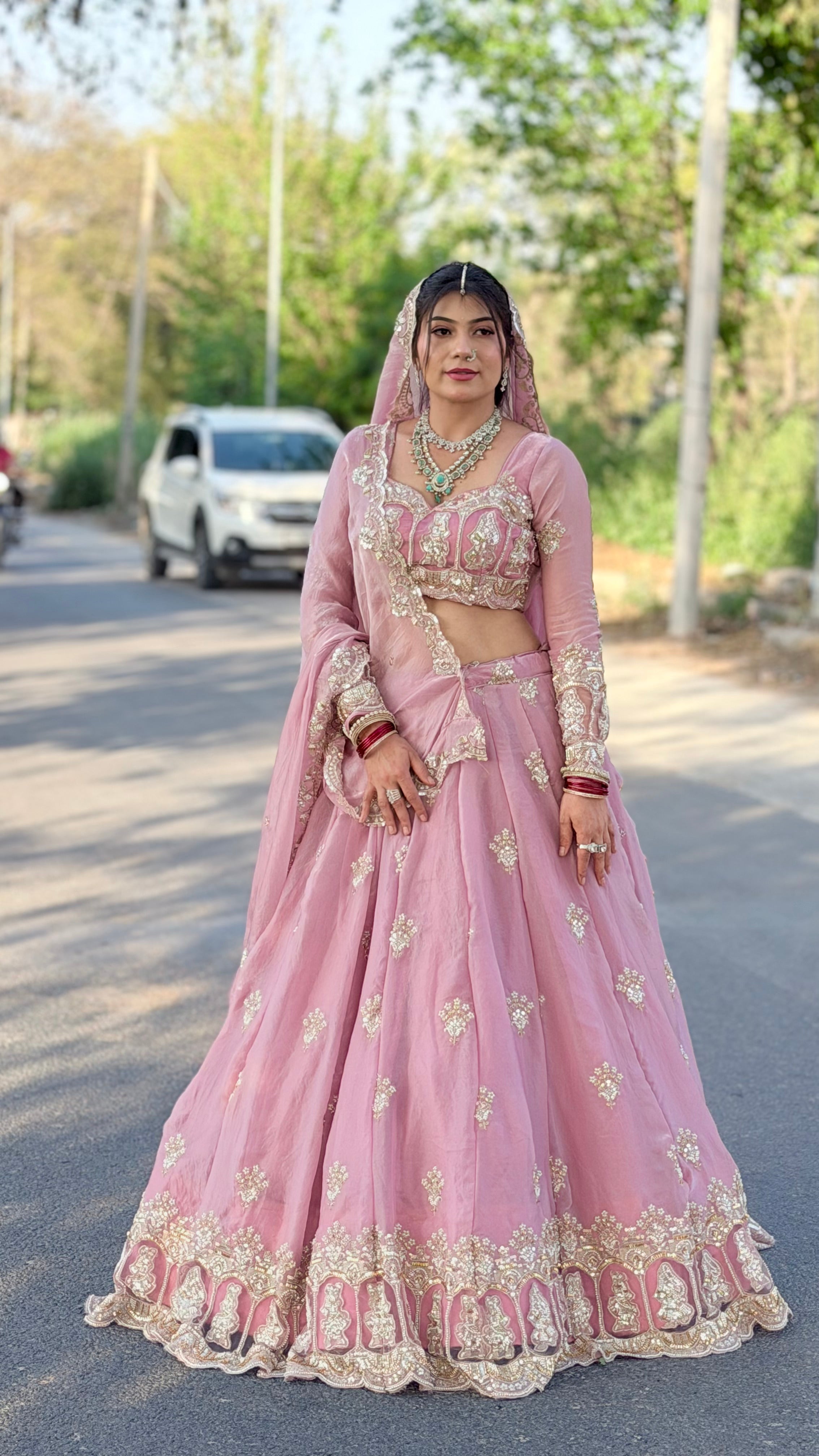 Masakkali Rajputi Poshak & Lehenga – Premium Fabric with Handwork