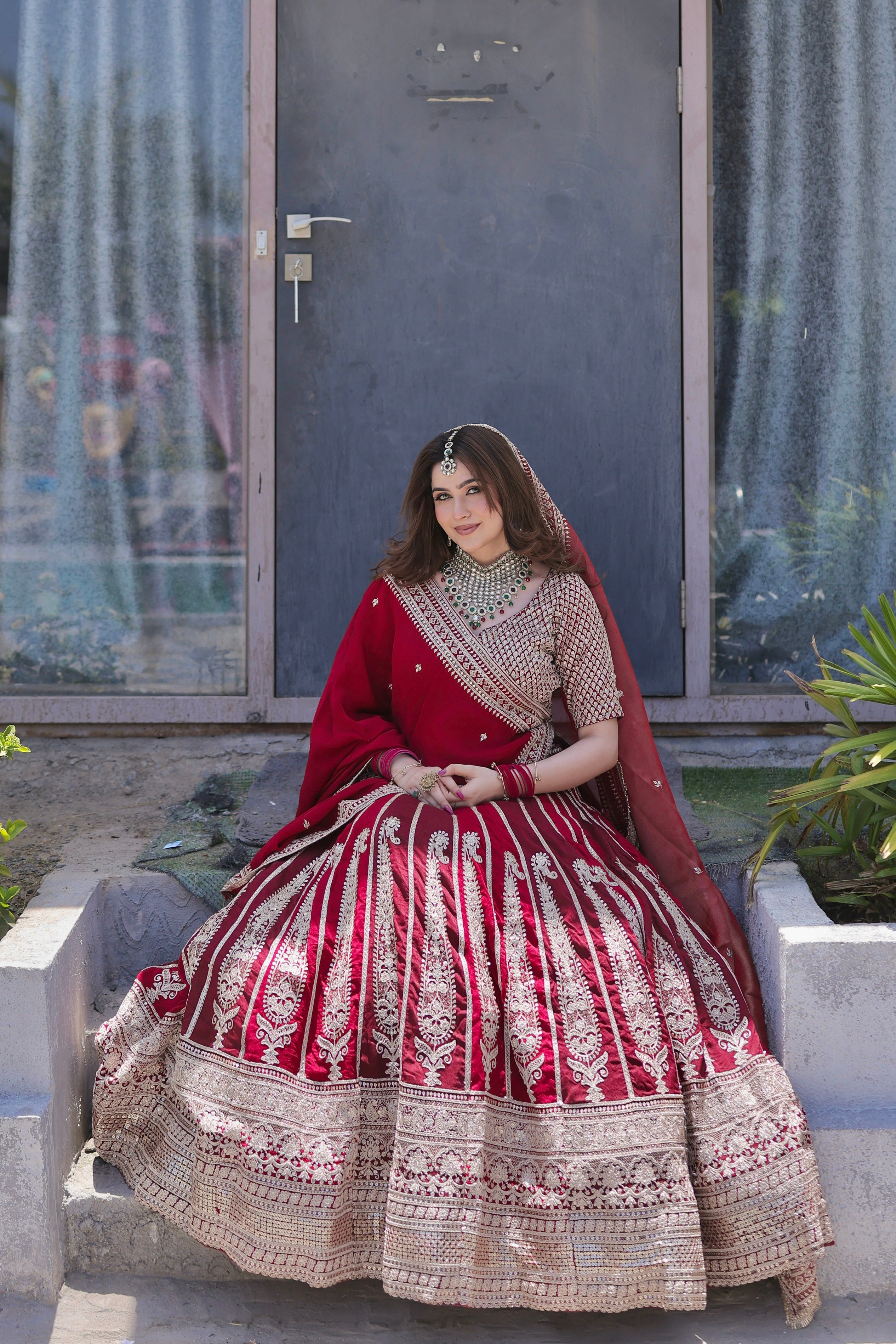 Sabyasachi Red Bridal Lehenga for Women | Heavy Embroidered Designer Wedding Lehenga