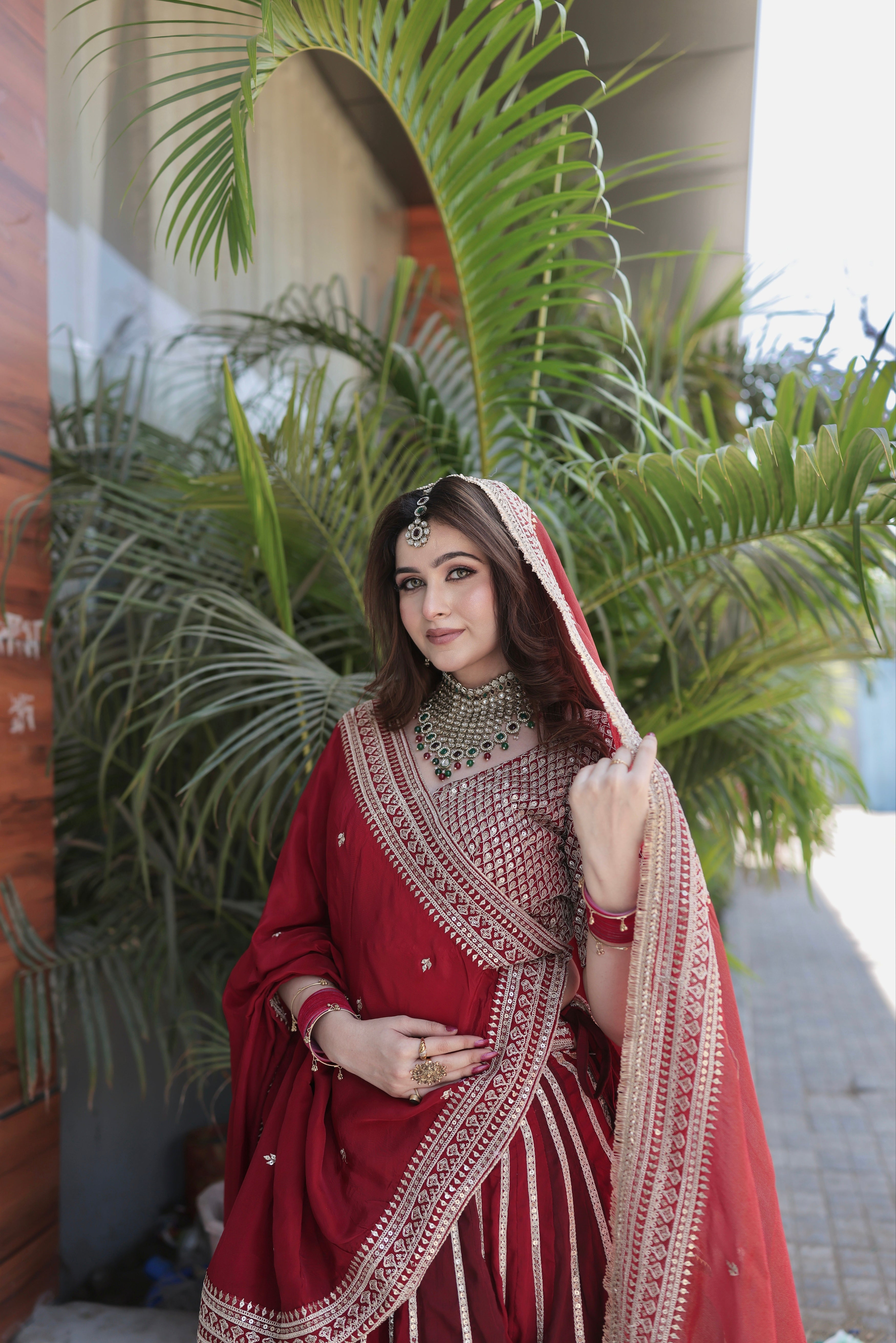 Sabyasachi Red Bridal Lehenga for Women | Heavy Embroidered Designer Wedding Lehenga