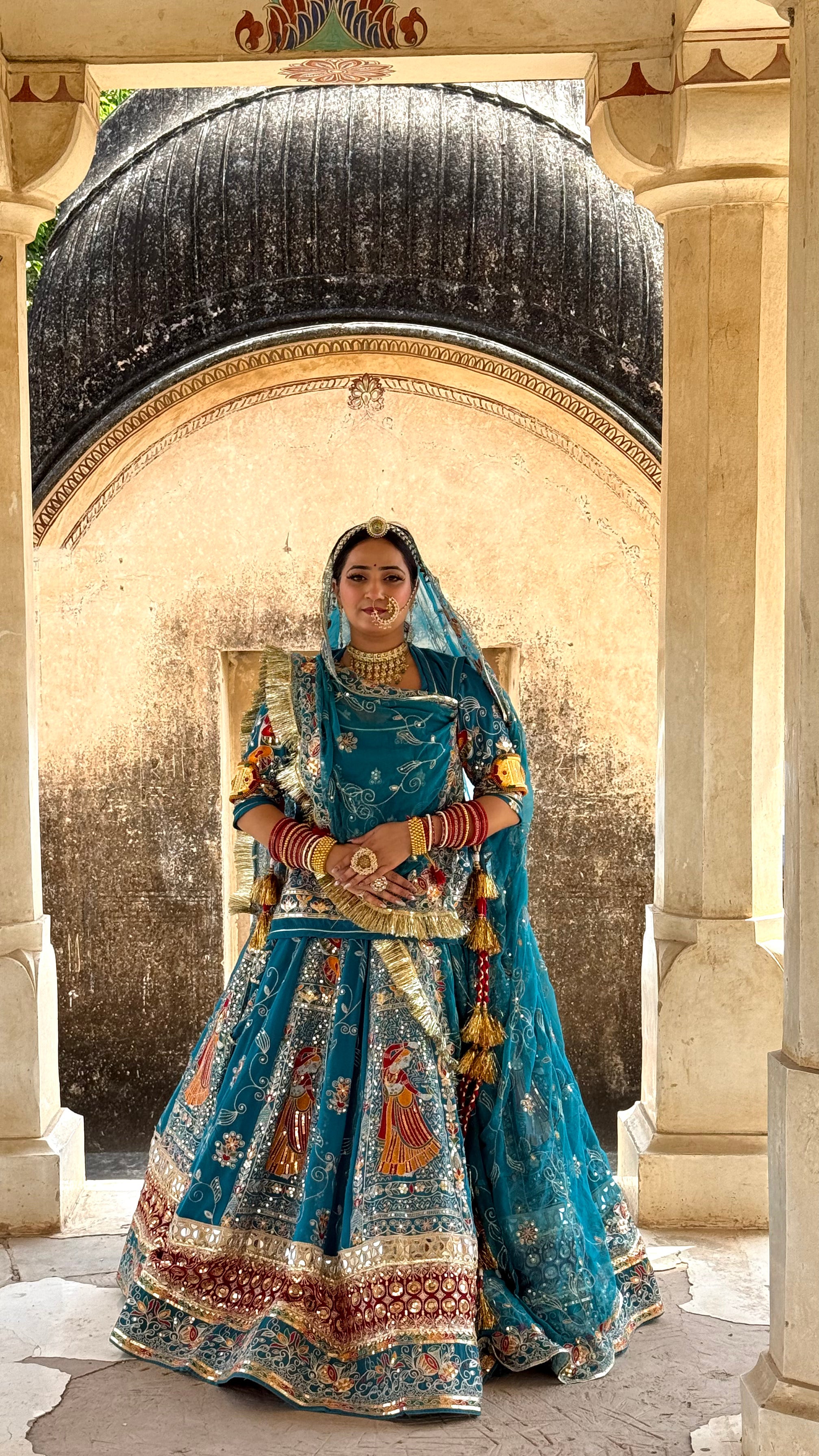 Bindani Rajputi Dress | Vintage Lehenga with Full Gher & Heavy Can-Can