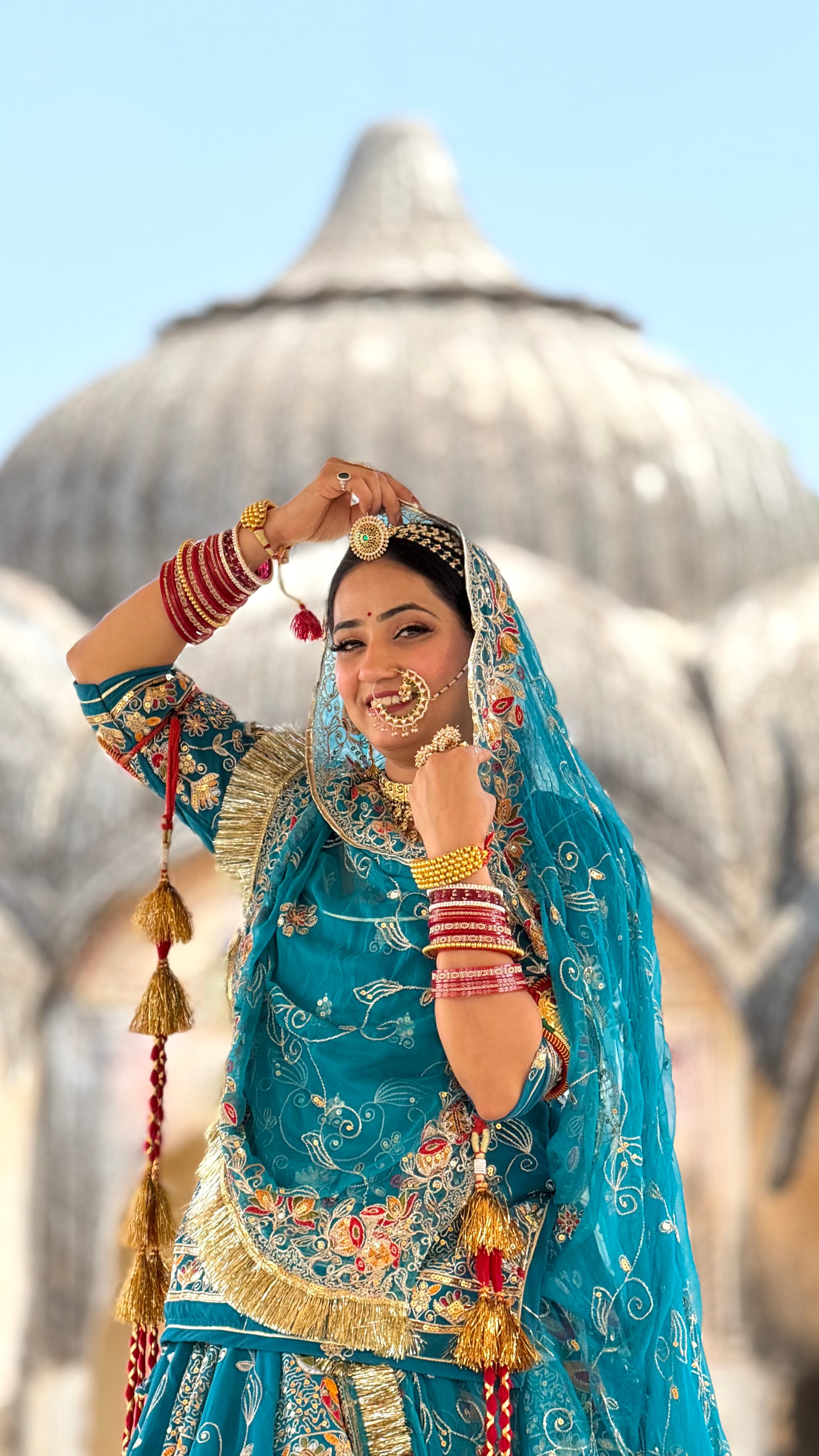 Bindani Rajputi Dress | Vintage Lehenga with Full Gher & Heavy Can-Can