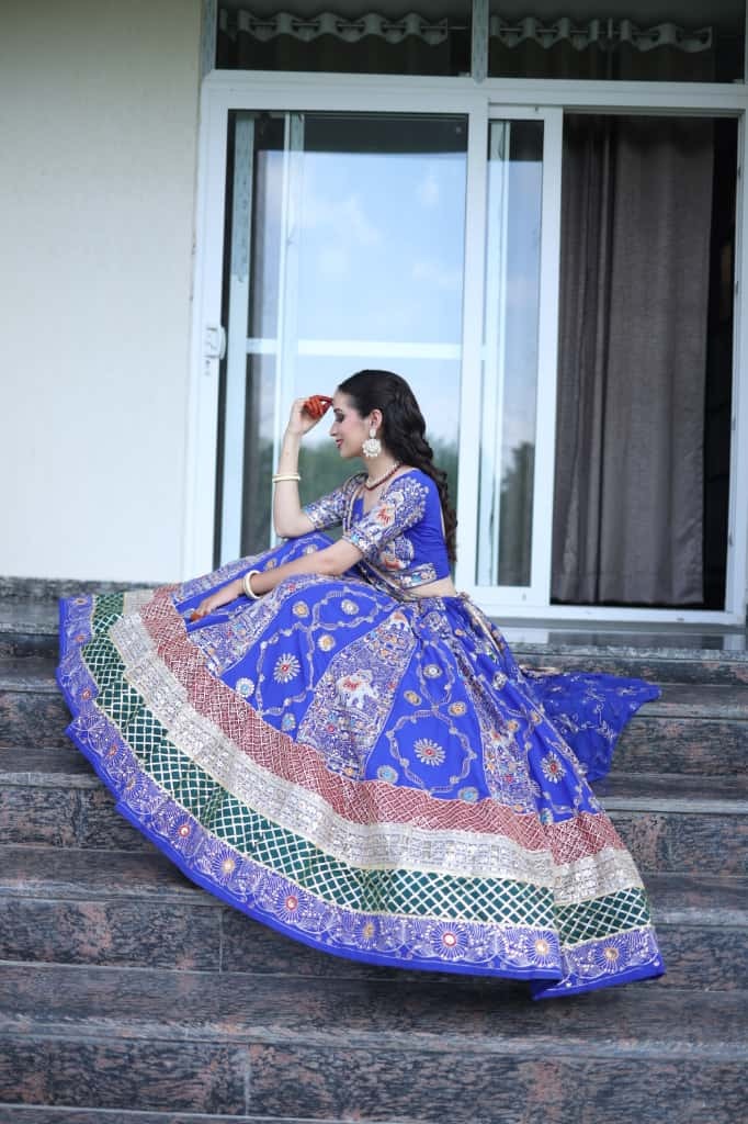 Blue Pittan Work Lehenga | weeding wear – Radhika Boutique