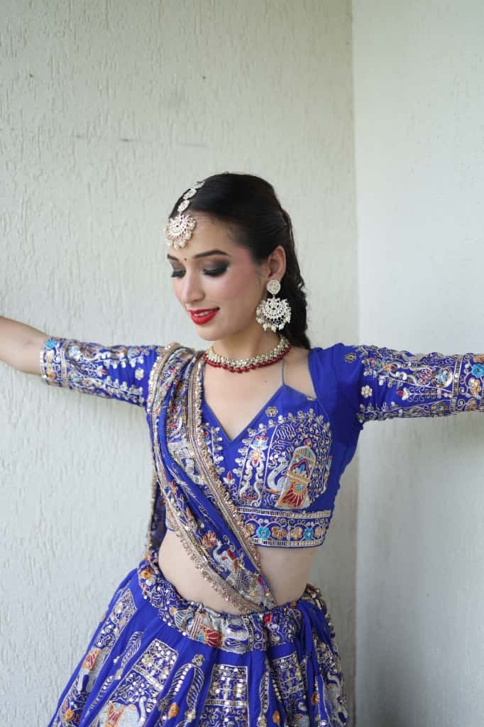 Blue Pittan Work Lehenga | weeding wear – Radhika Boutique