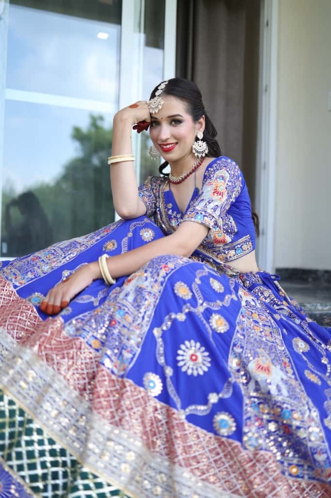 Blue Pittan Work Lehenga | weeding wear – Radhika Boutique