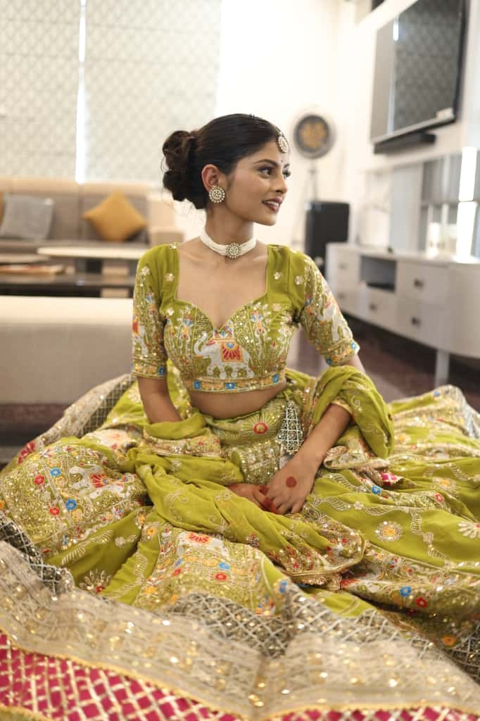 Pittan Work Bridal Lehenga | Vintage Elephant Design | Radhika Boutique
