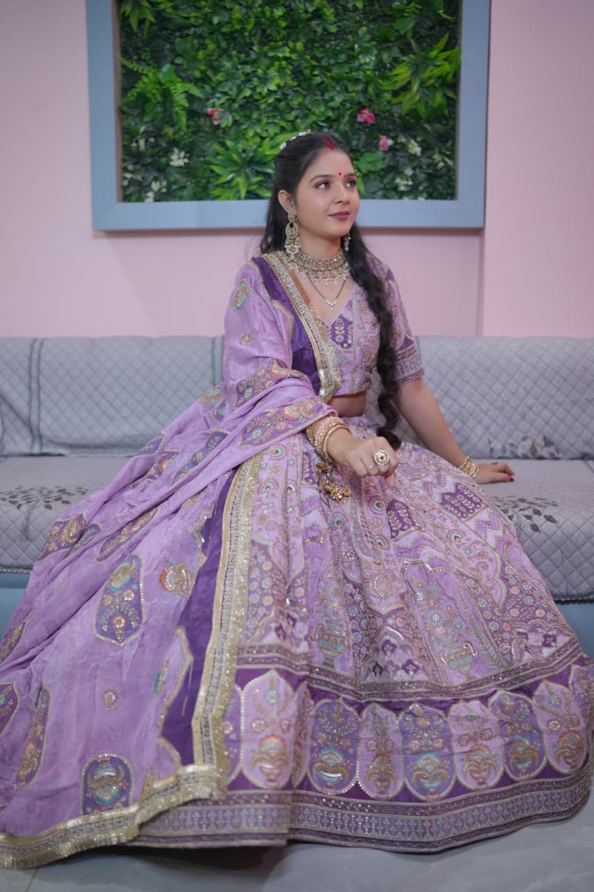 Elegant Purple Lehenga Look | Traditional Indian Ethnic Wear |Radhika Boutique