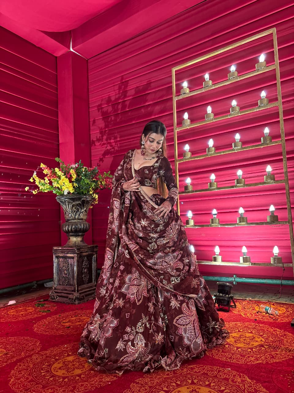 Designer Maroon Embroidered Lehenga | Premium Wedding & Festive Wear Collection| Radhika Boutique