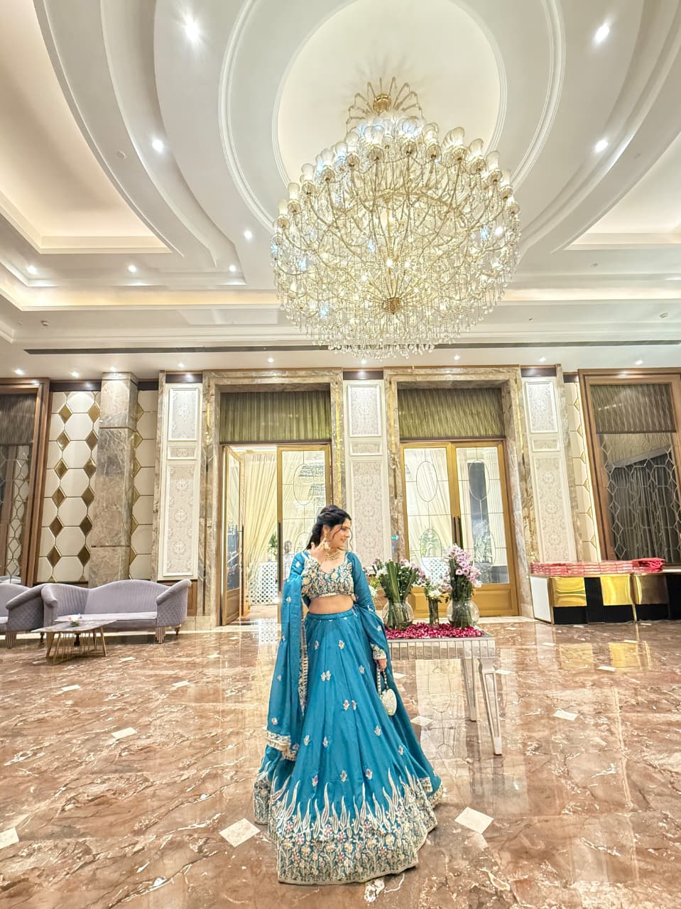 Morni Legega Teal Embroidered Lehenga | Premium Wedding & Festive Wear| Radhika Boutique