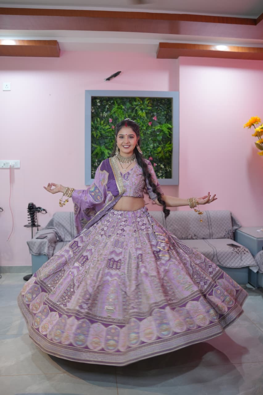 Elegant Purple Lehenga Look | Traditional Indian Ethnic Wear |Radhika Boutique