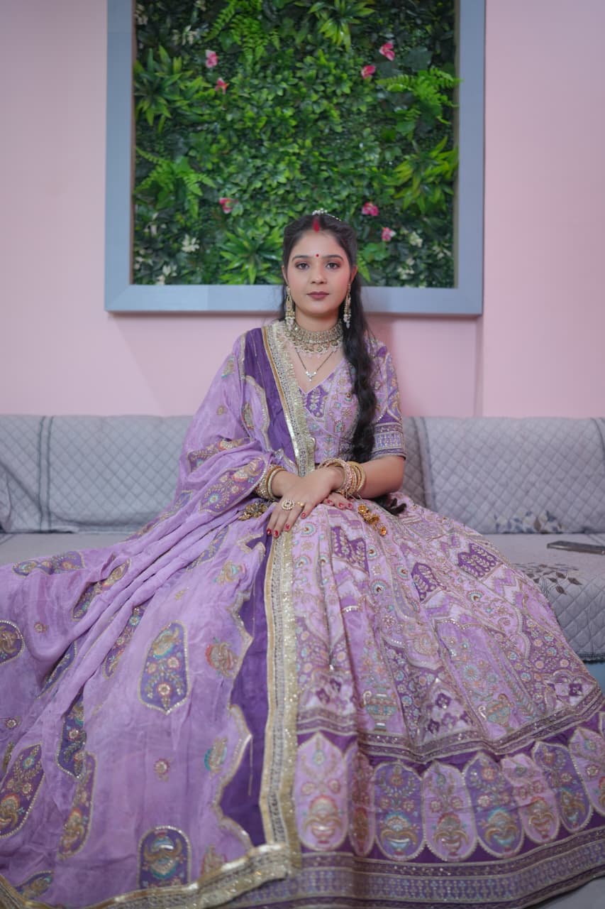 Elegant Purple Lehenga Look | Traditional Indian Ethnic Wear |Radhika Boutique