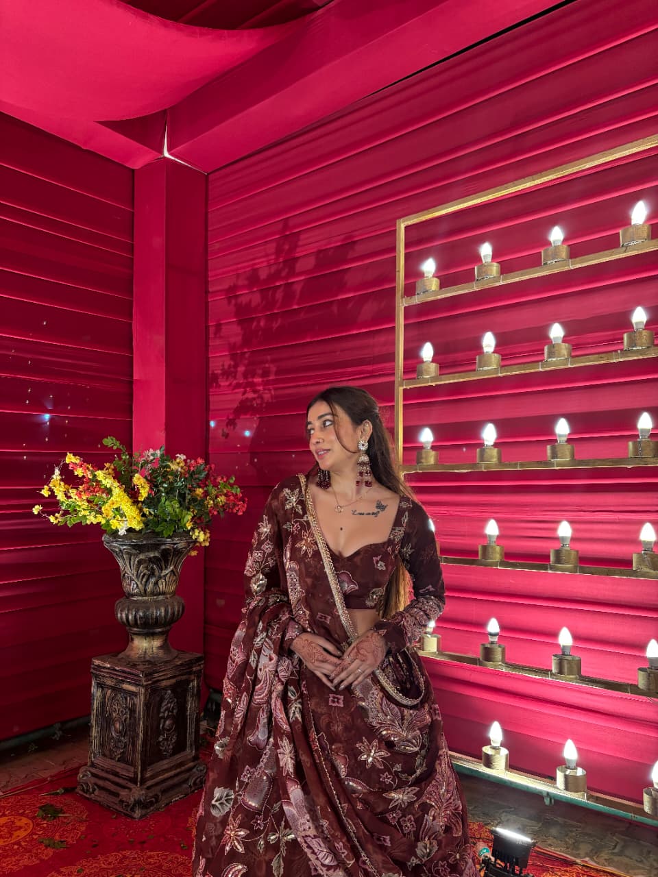 Designer Maroon Embroidered Lehenga | Premium Wedding & Festive Wear Collection| Radhika Boutique