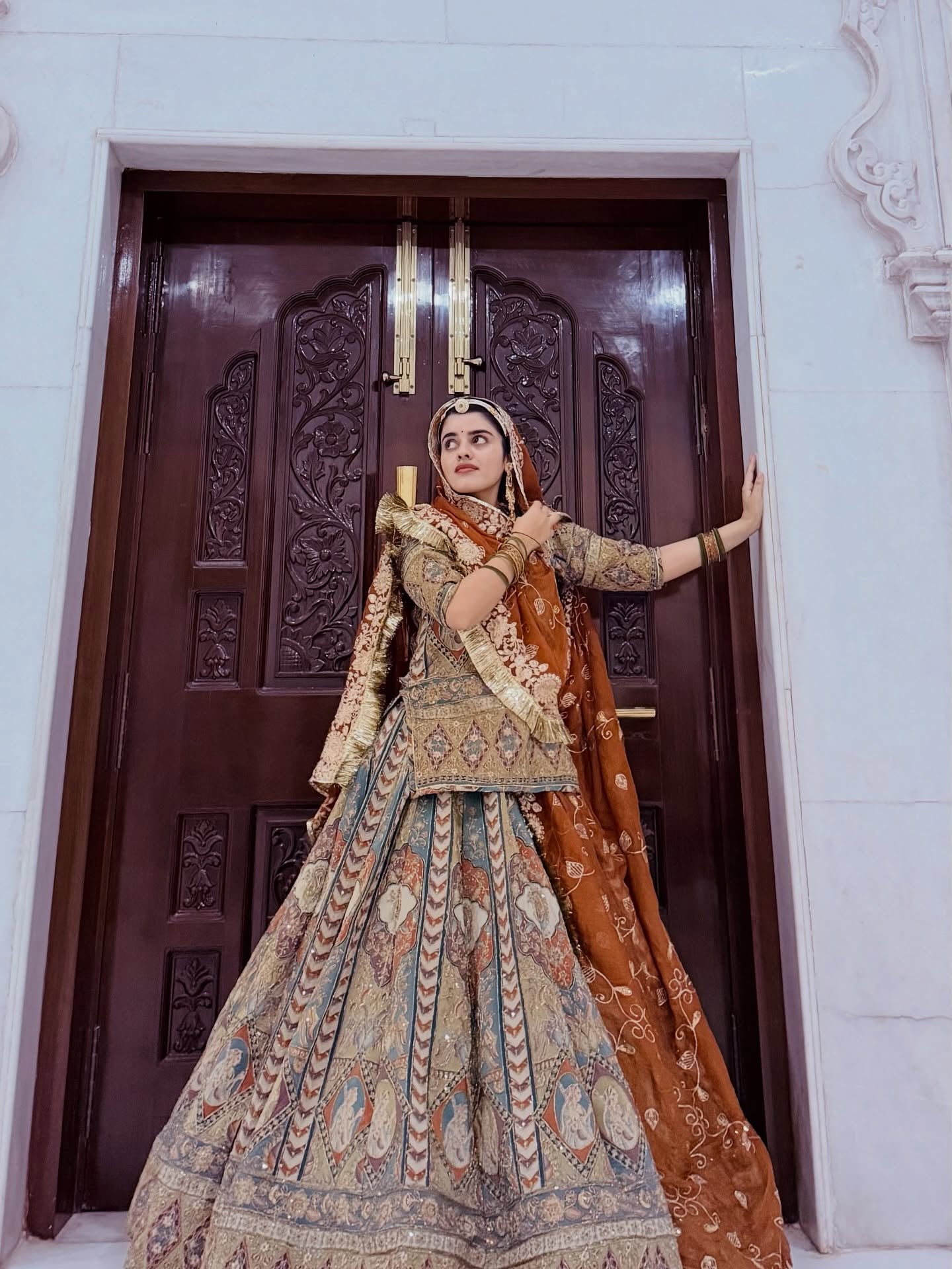 ghoomar Rajputi Poshak Lehenga – Traditional Printed Designer Wedding Wear