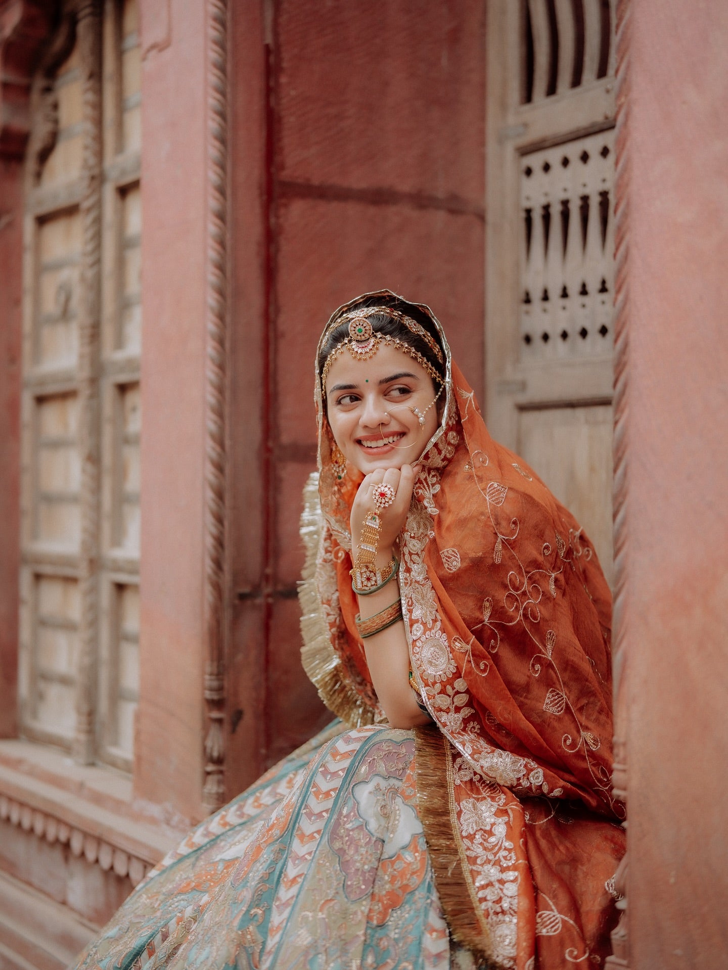 ghoomar Rajputi Poshak Lehenga – Traditional Printed Designer Wedding Wear