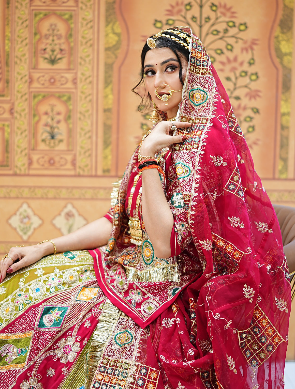 Red Bridal Handwork Lehenga with Dupatta | Designer Wedding Wear