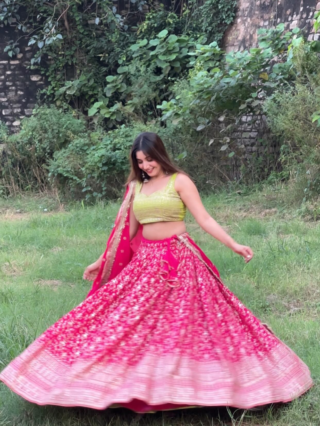Floral Embroidered Pink Lehenga | Premium Festive Wear | Radhika Boutique