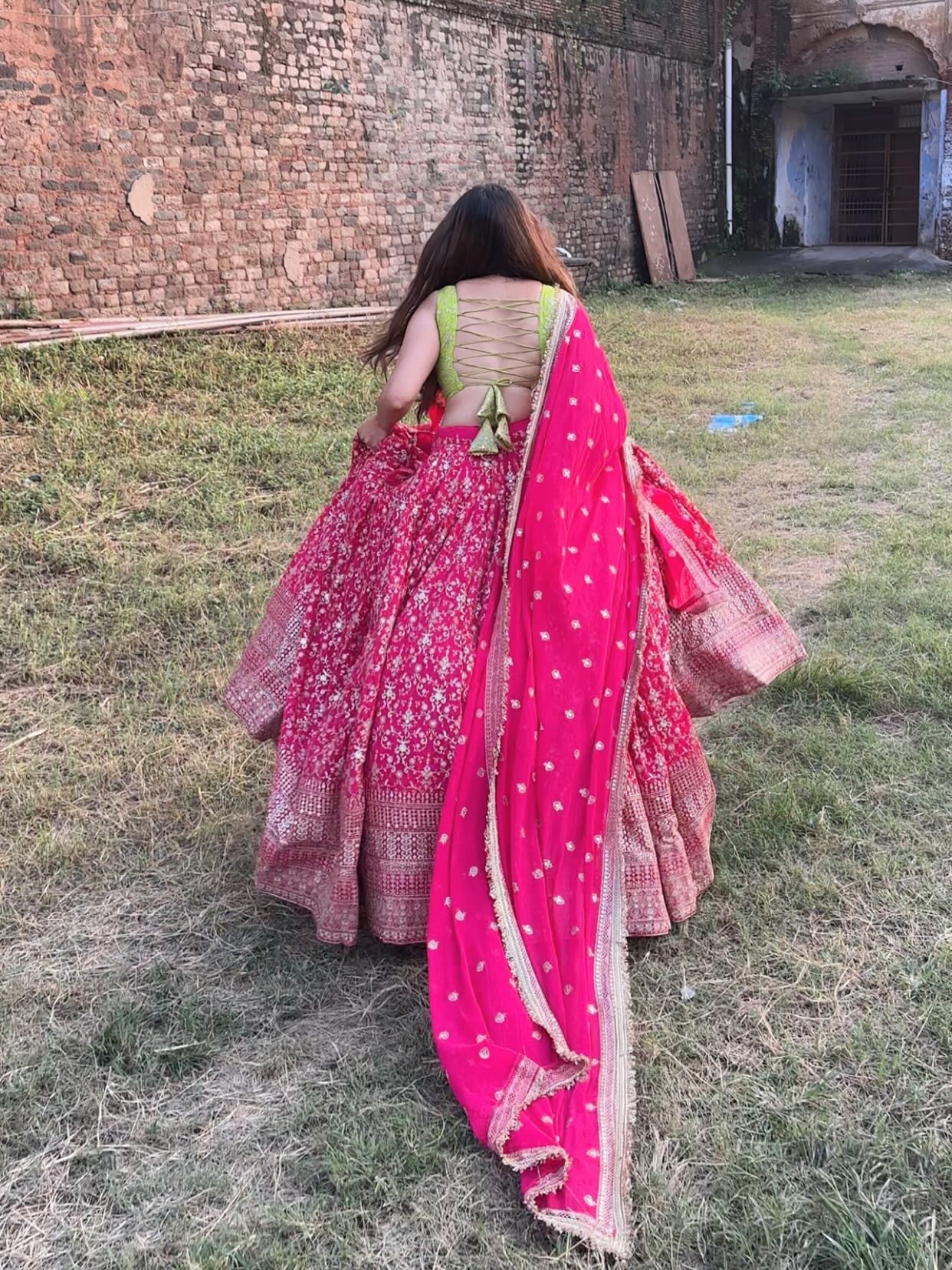 Floral Embroidered Pink Lehenga | Premium Festive Wear | Radhika Boutique