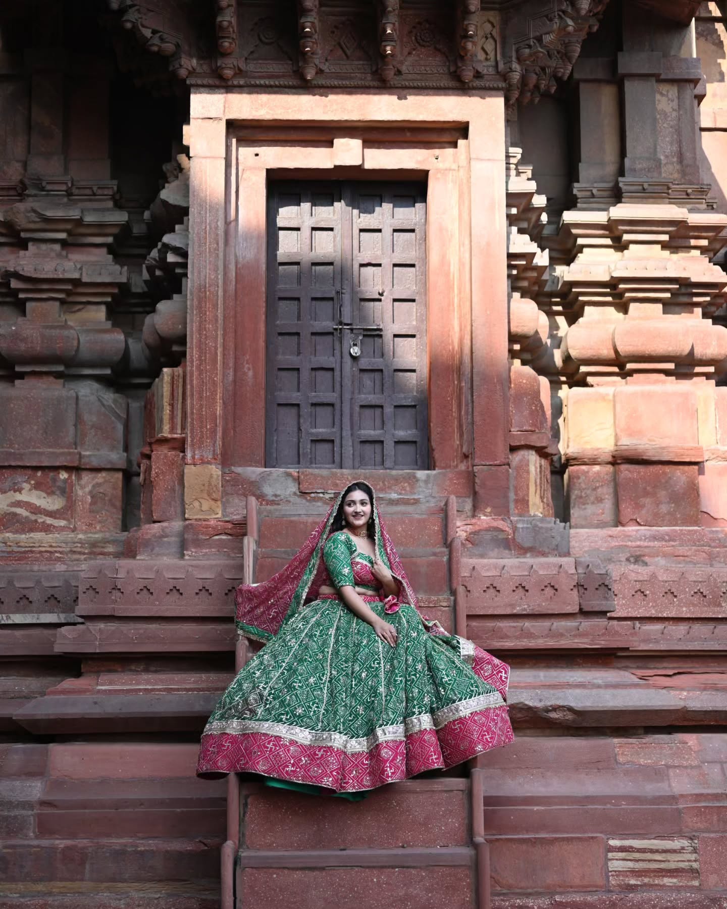 Green & Pink Heavy Embroidered Lehenga |  Festive Wear | Radhika Boutique