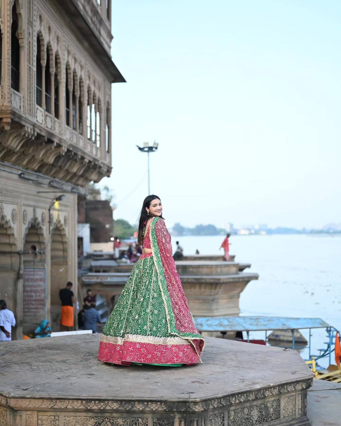 Green & Pink Heavy Embroidered Lehenga |  Festive Wear | Radhika Boutique