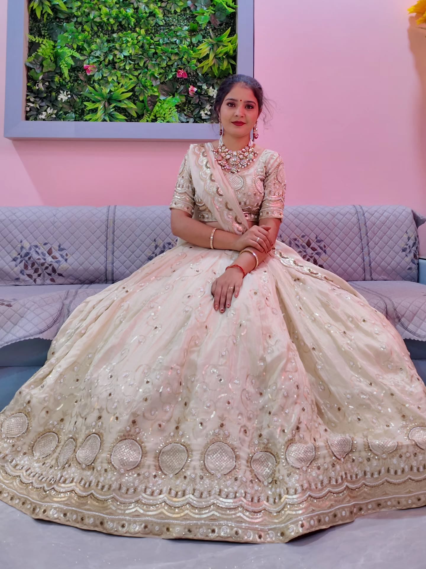 Elegant Cream Handwork Bridal Lehenga | Premium Wedding Wear | Radhika Boutique