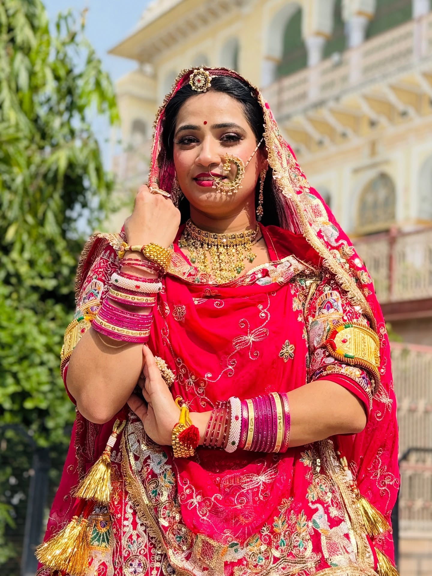 Red Rajasthani Lehenga Choli | Heavy Work Wedding Wear | Radhika Boutique