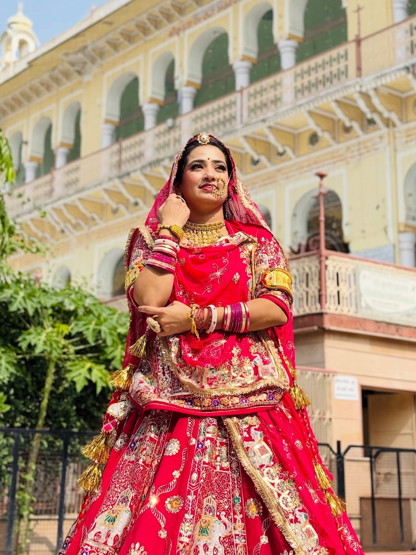 Red Rajasthani Lehenga Choli | Heavy Work Wedding Wear | Radhika Boutique