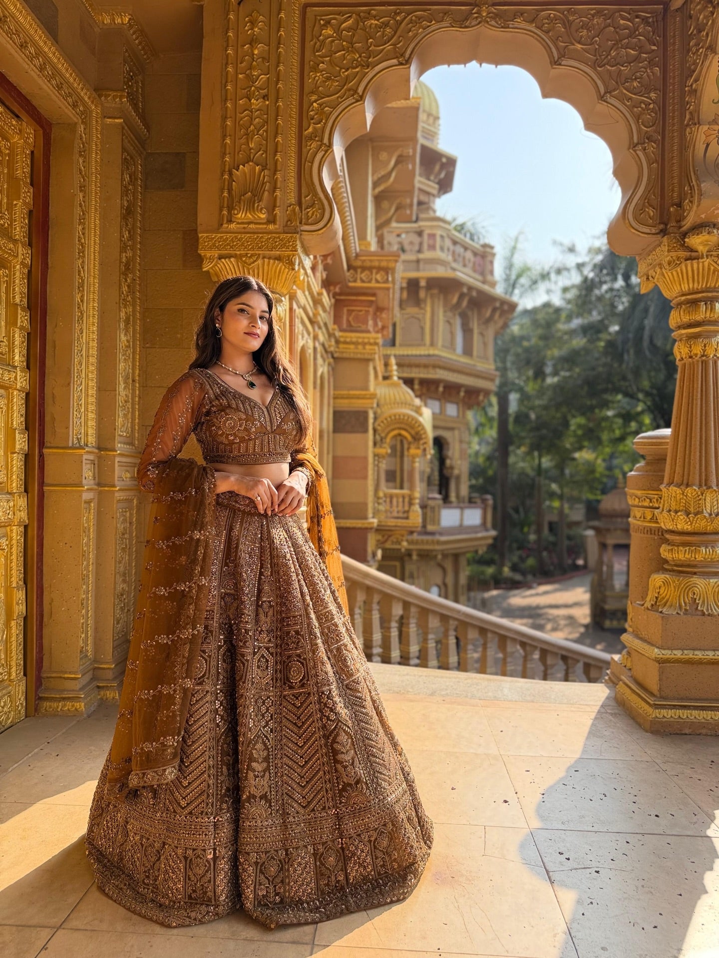 Royal Handwork Bridal Lehenga in Pure Fabric with Heavy Flare