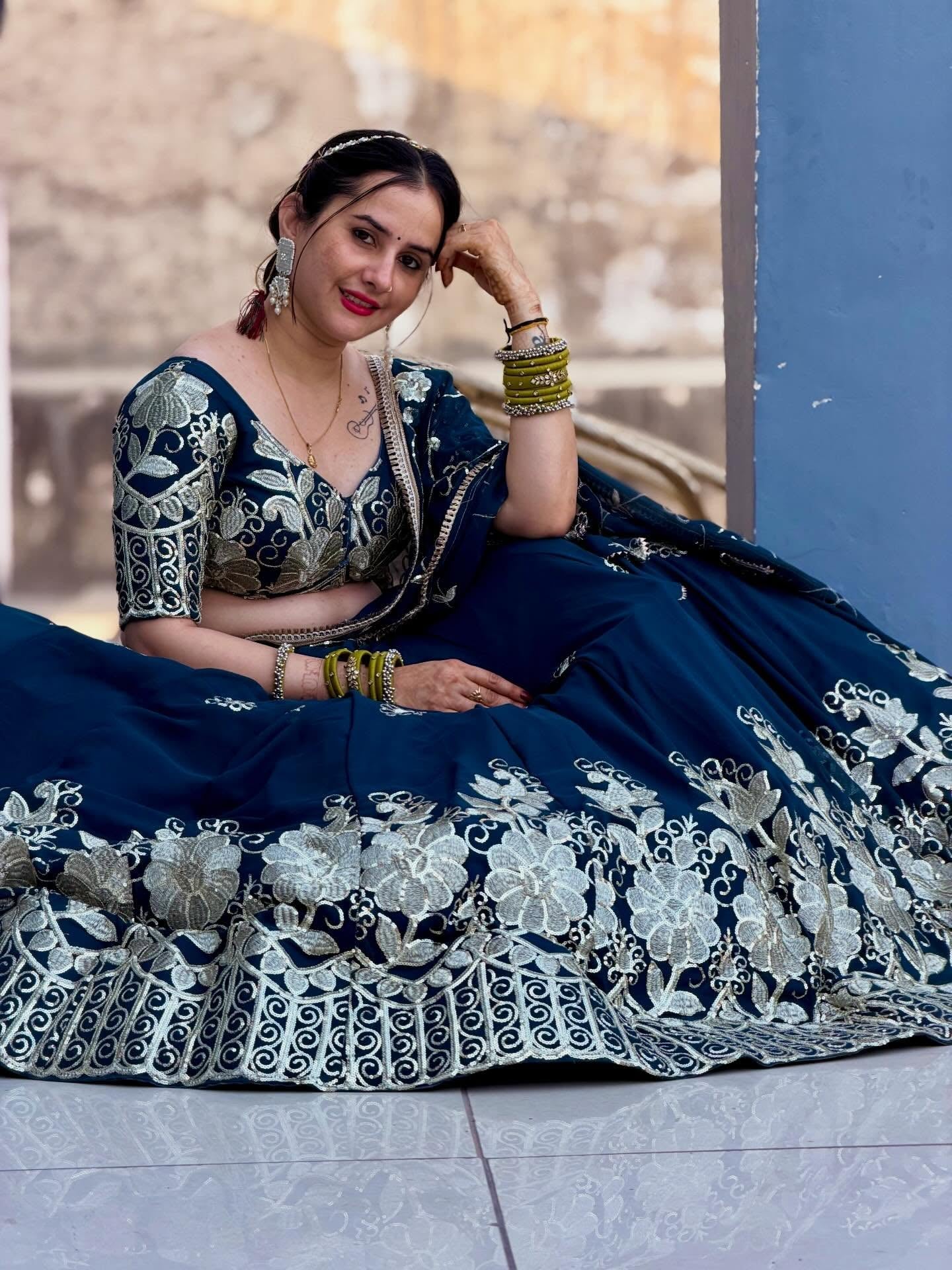 Rangrasiya Designer Lehenga – Sequin Work, Heavy Flair Wedding Wear