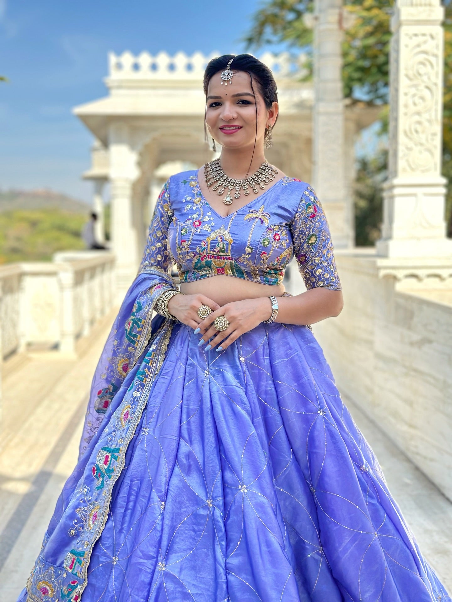 Mohini designer Lehenga | Premium Blue Embroidered Bridal & Wedding Wear| Radhika Boutique