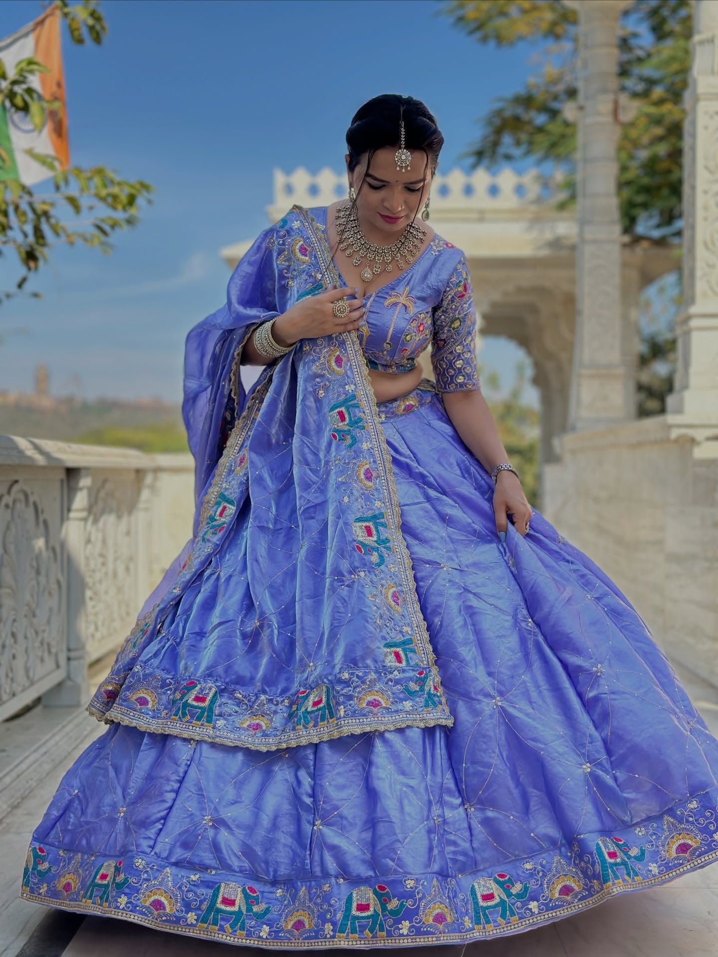 Mohini designer Lehenga | Premium Blue Embroidered Bridal & Wedding Wear| Radhika Boutique