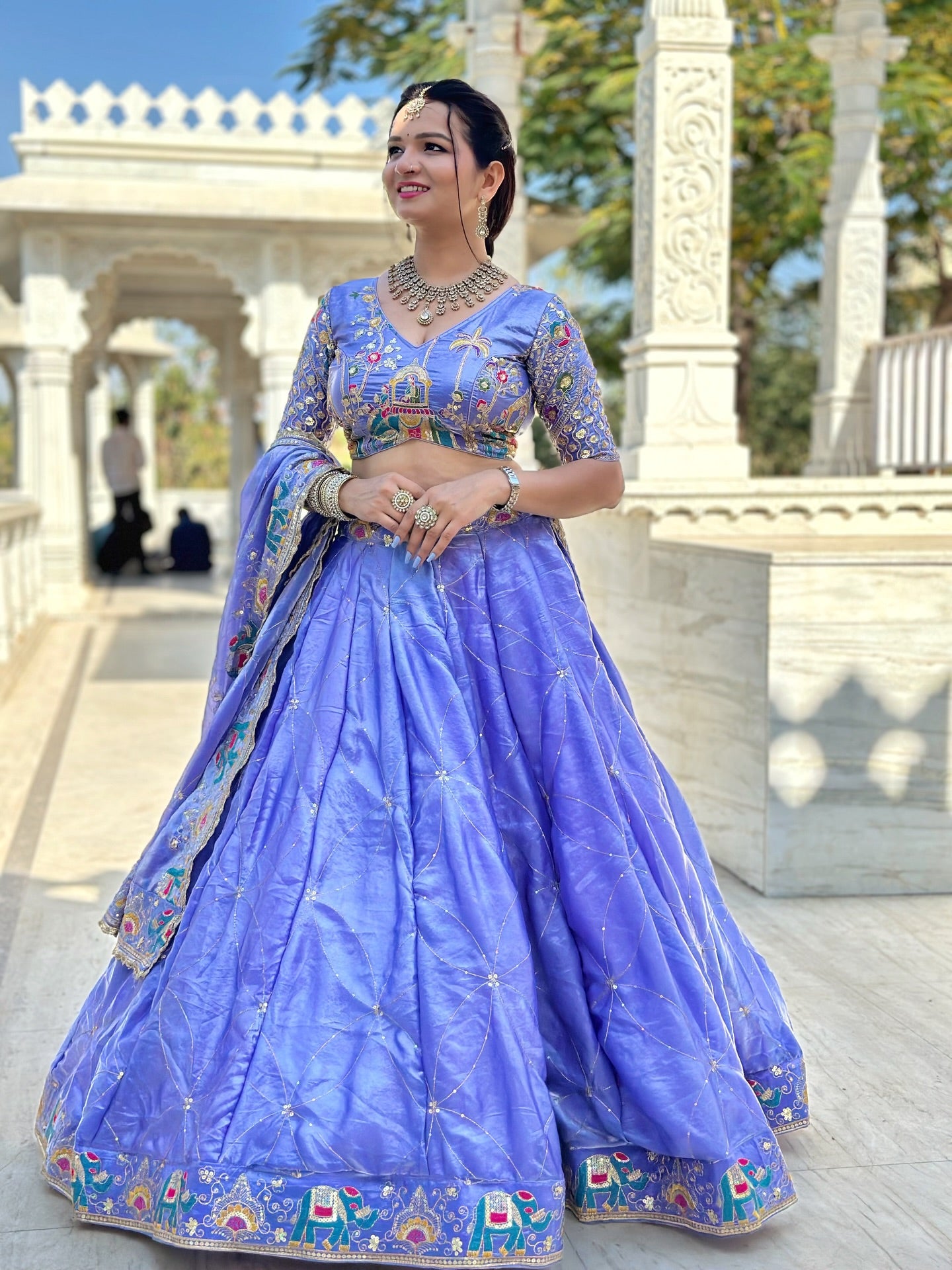Mohini designer Lehenga | Premium Blue Embroidered Bridal & Wedding Wear| Radhika Boutique